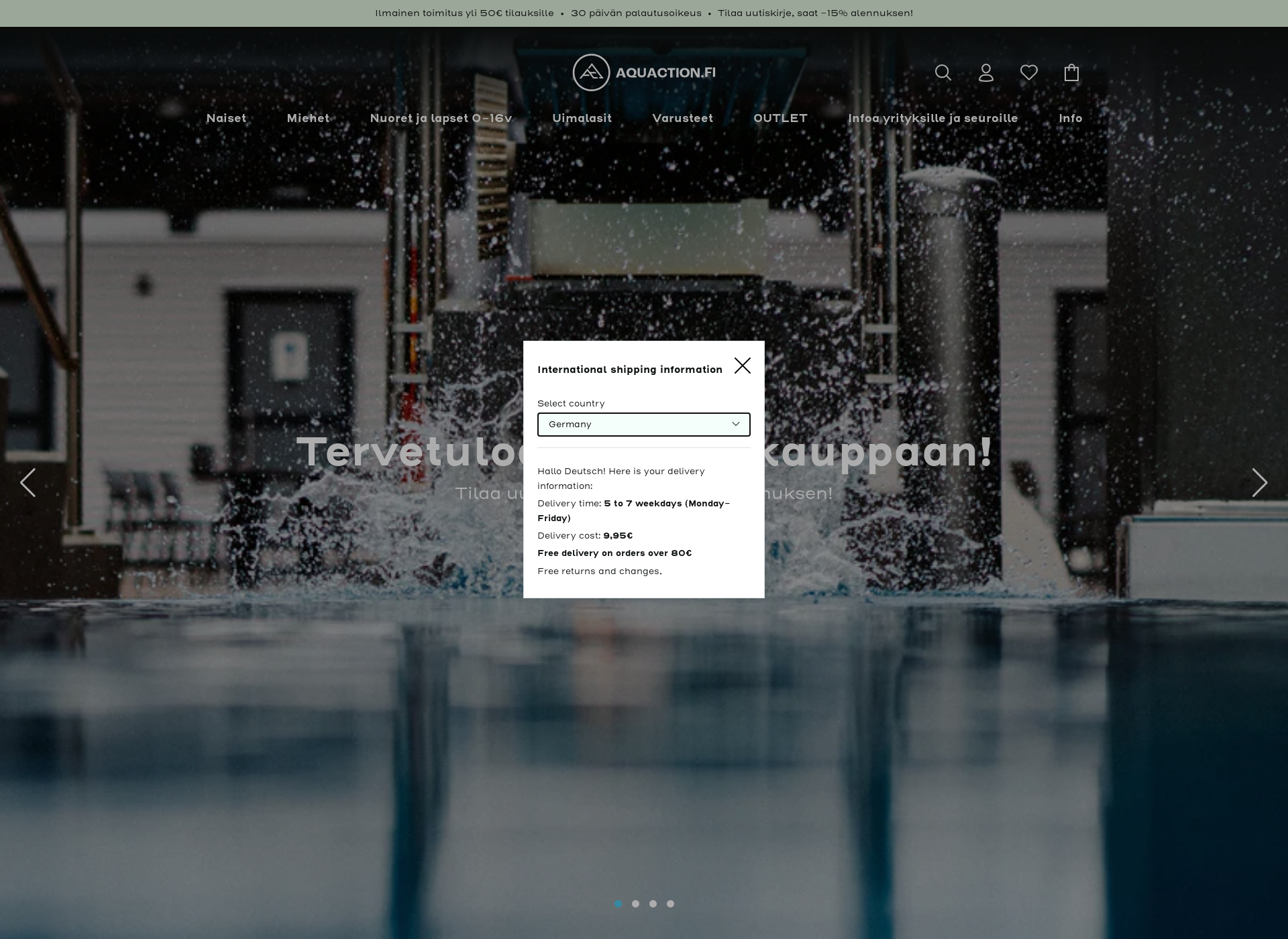 Screenshot for aquaction.fi