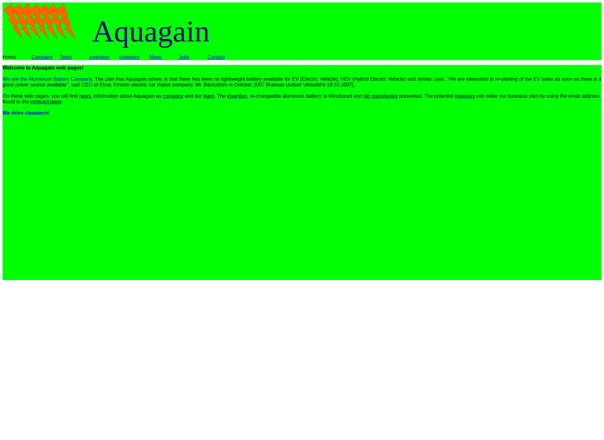 Screenshot for aquagain.fi
