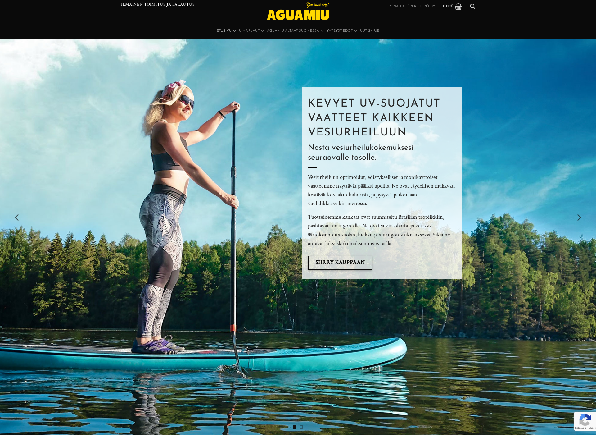 Skärmdump för aquamiu.fi