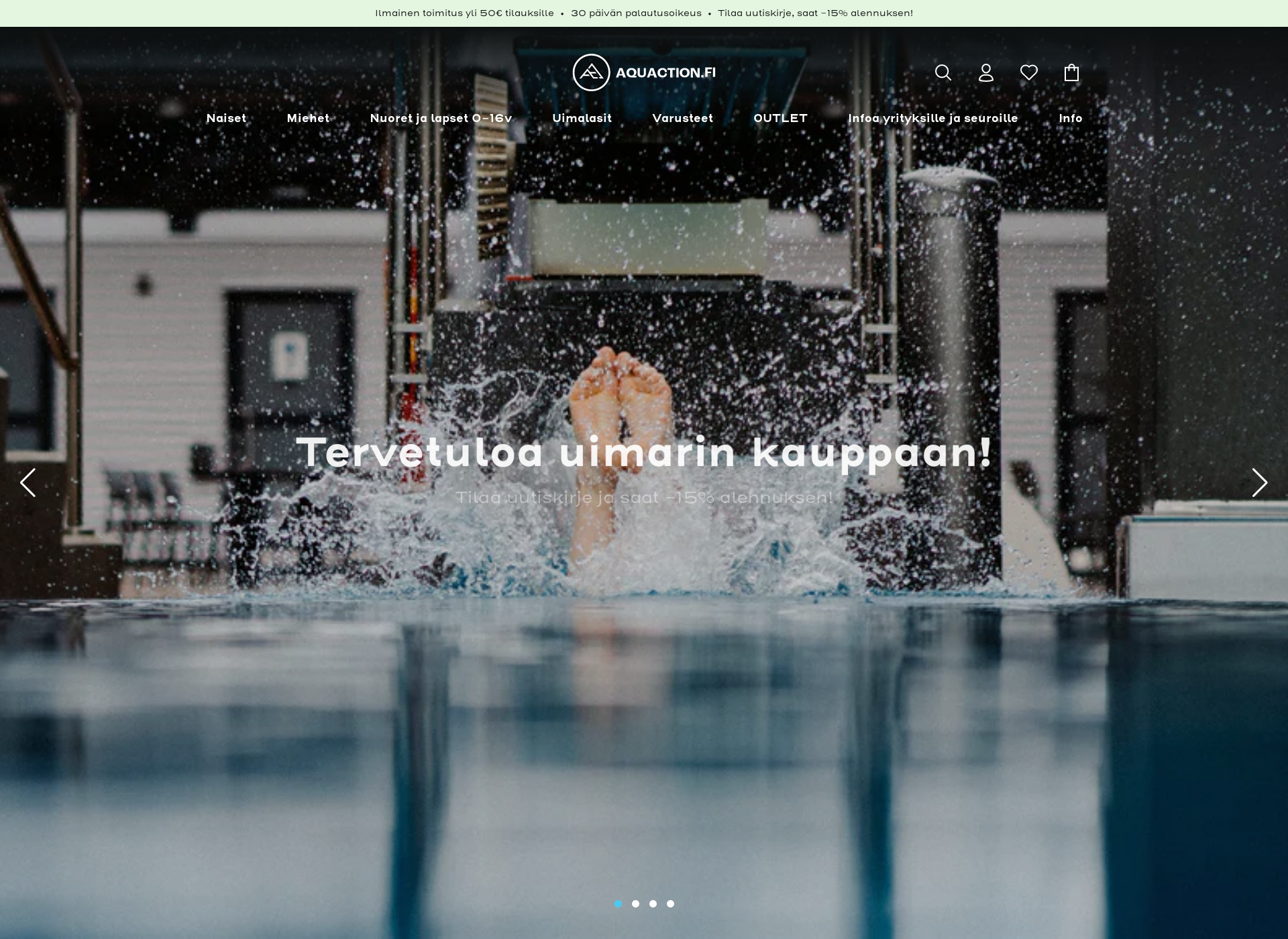Skärmdump för aquanetti.fi