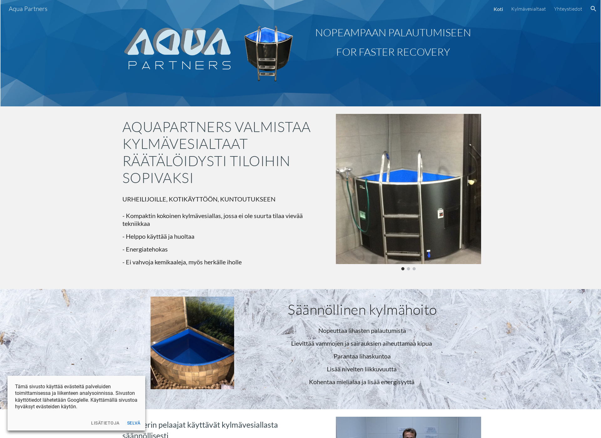 Screenshot for aquapartners.fi