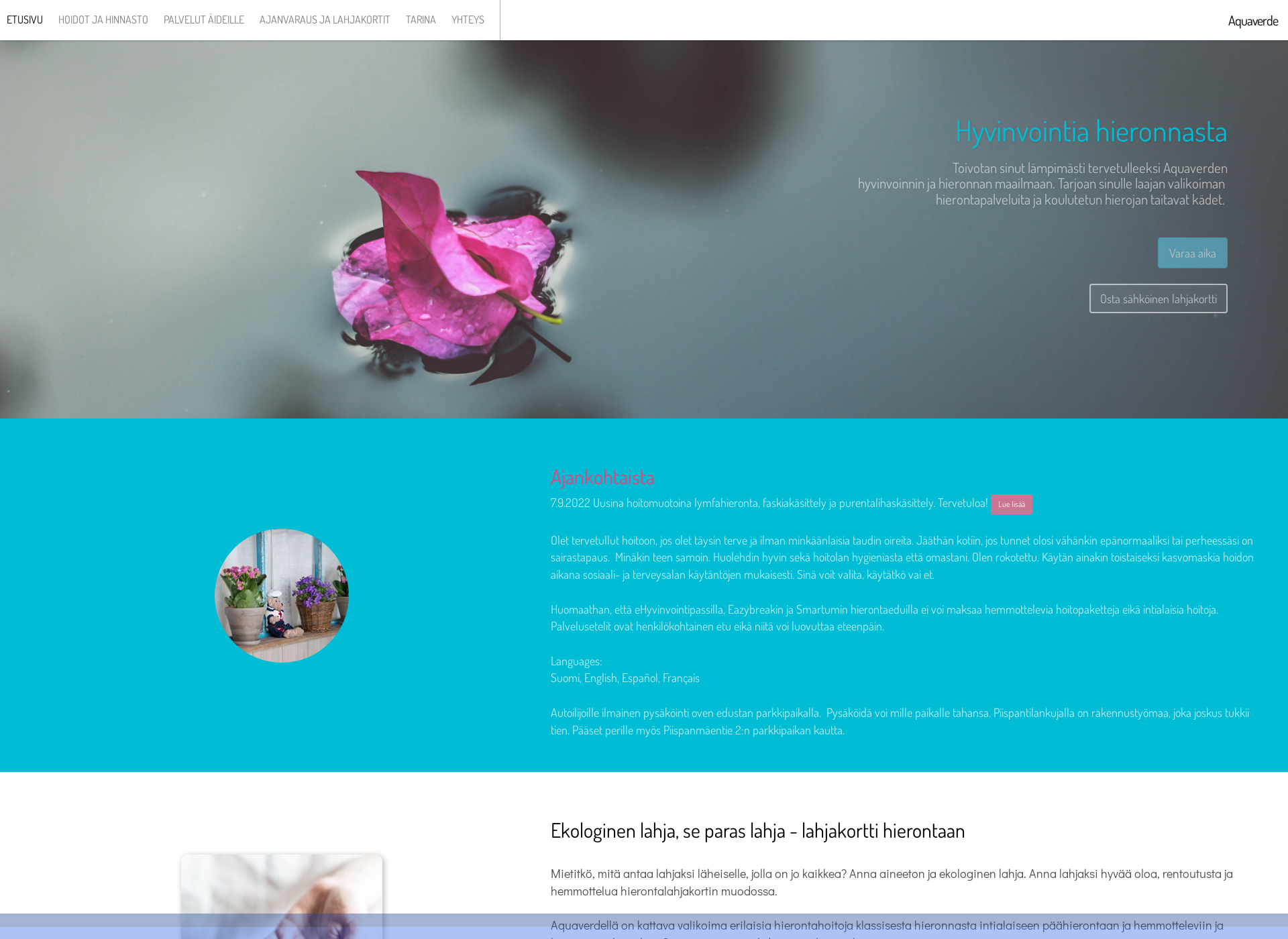 Screenshot for aquaverde.fi
