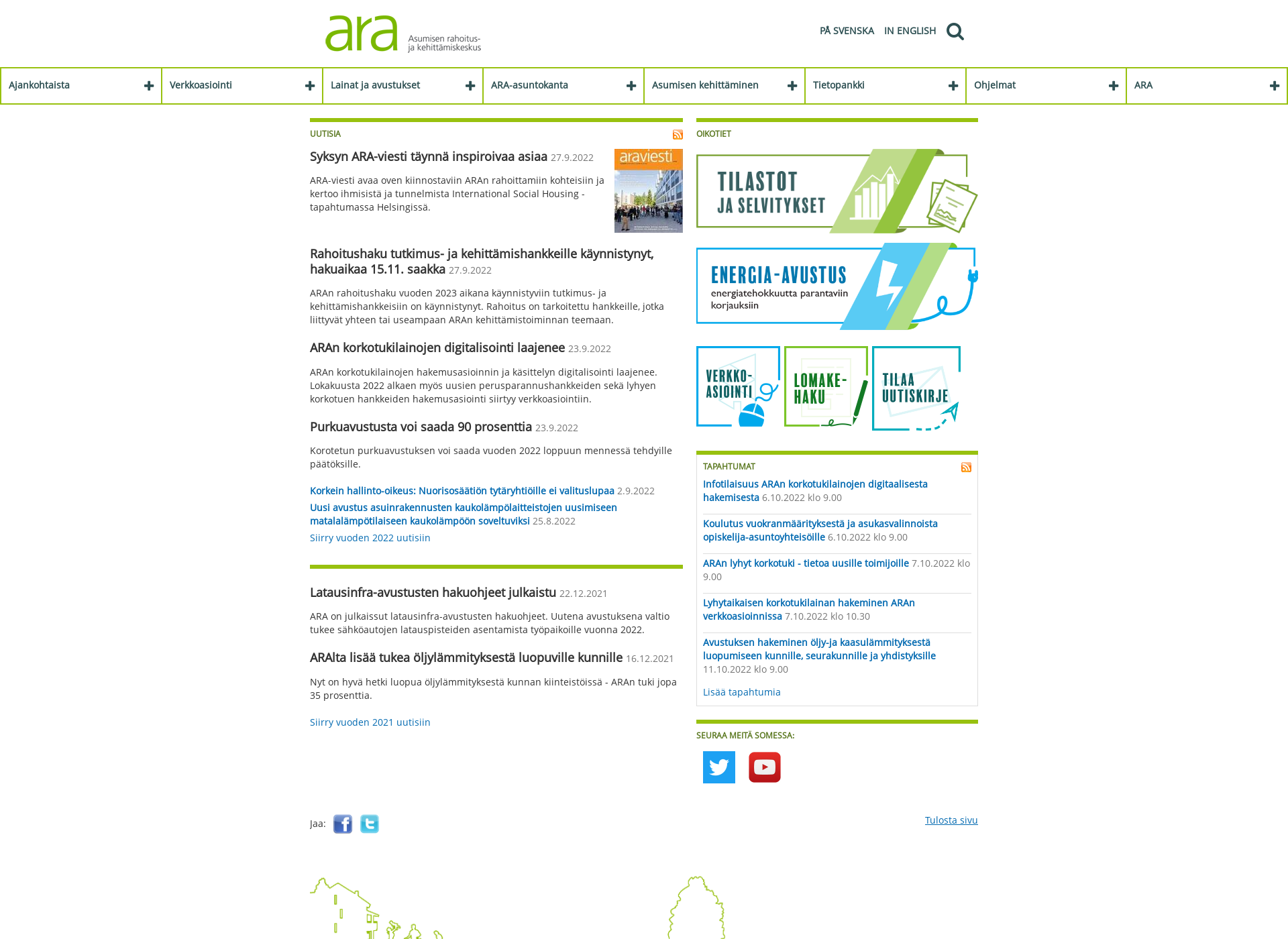 Screenshot for ara.fi