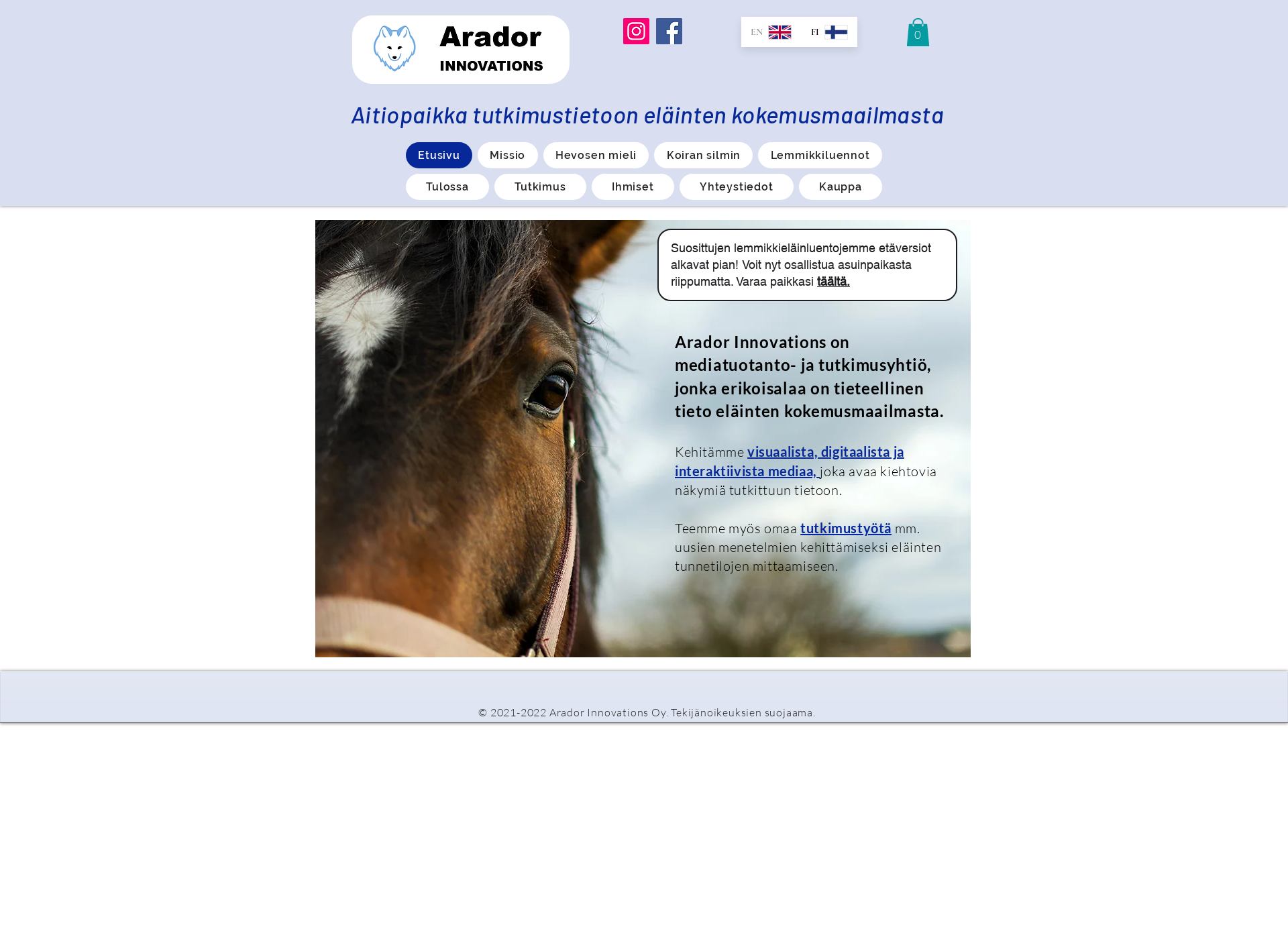 Screenshot for arador.fi