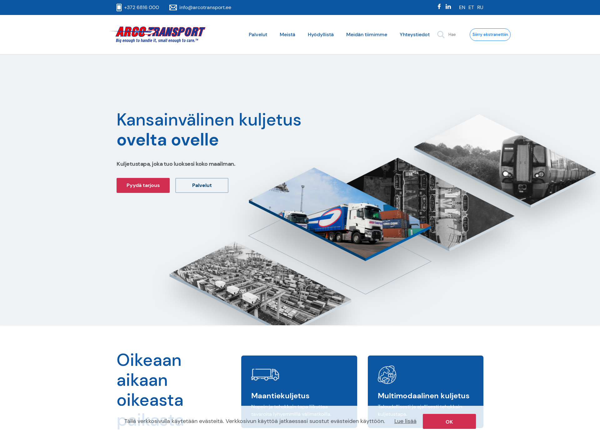 Screenshot for arcotransport.fi