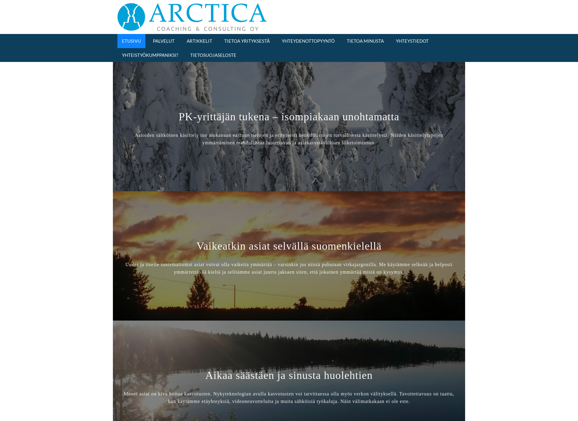 Näyttökuva arcticaconsulting.fi