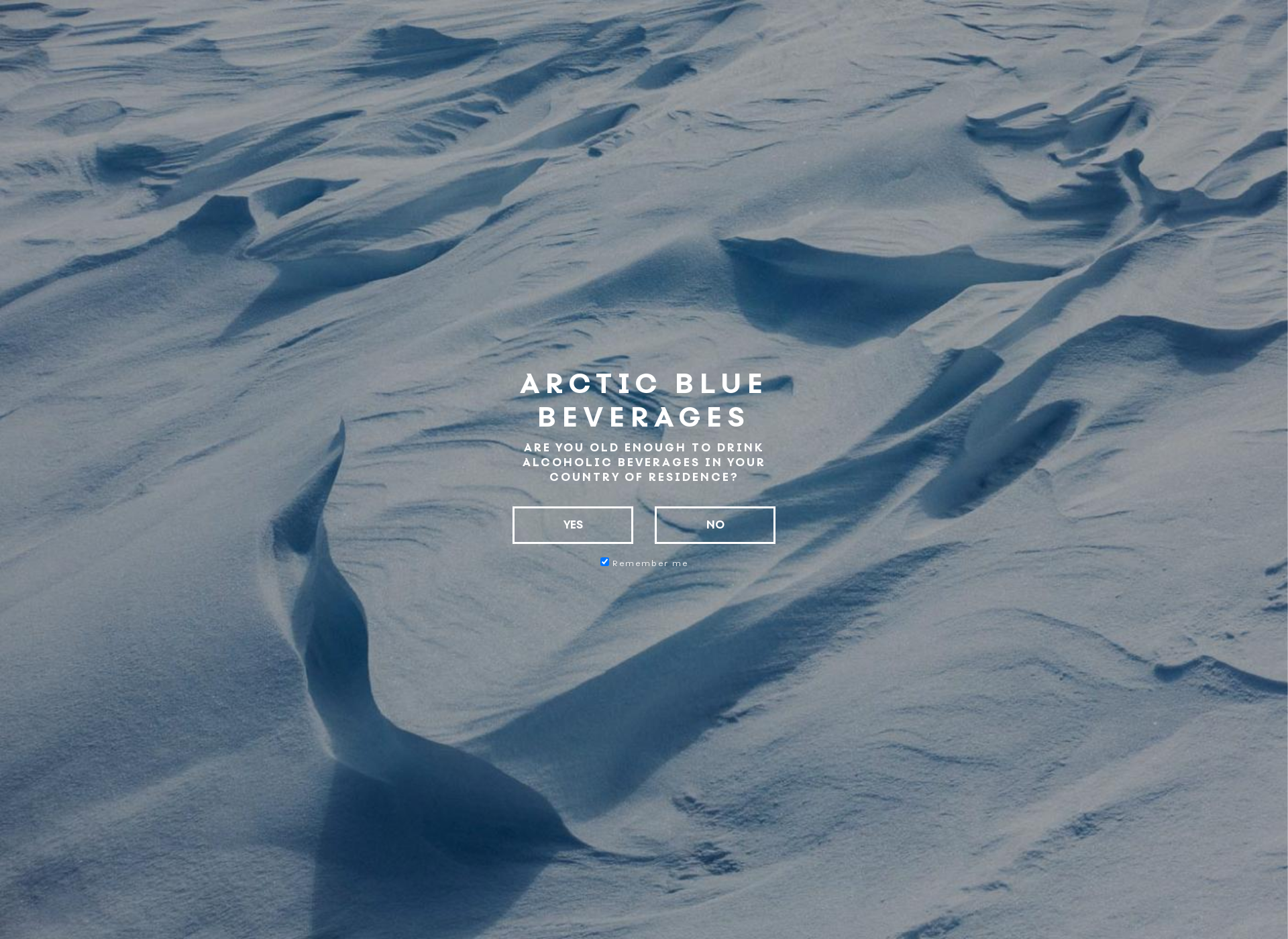 Skärmdump för arcticbluebeverages.fi