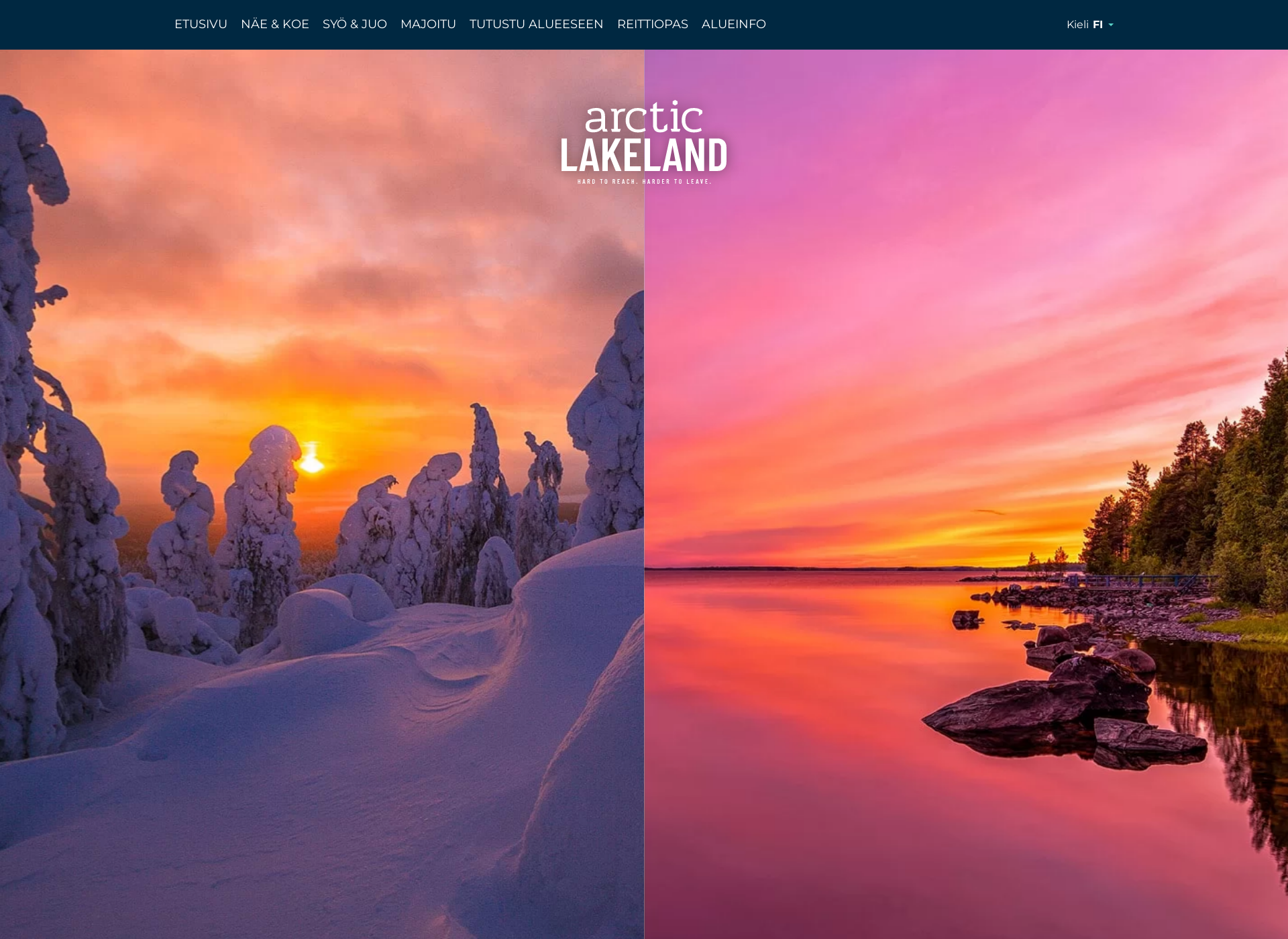 Screenshot for arcticlakeland.fi