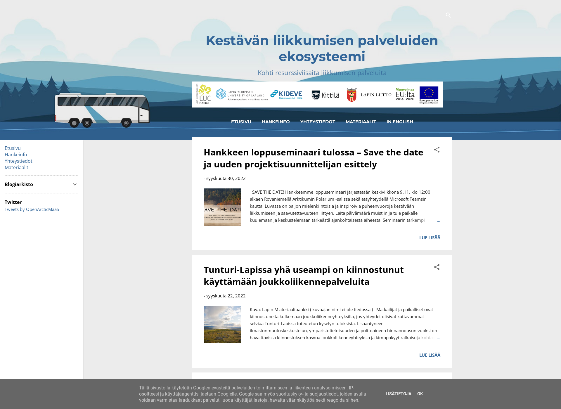 Screenshot for arcticmaas.fi