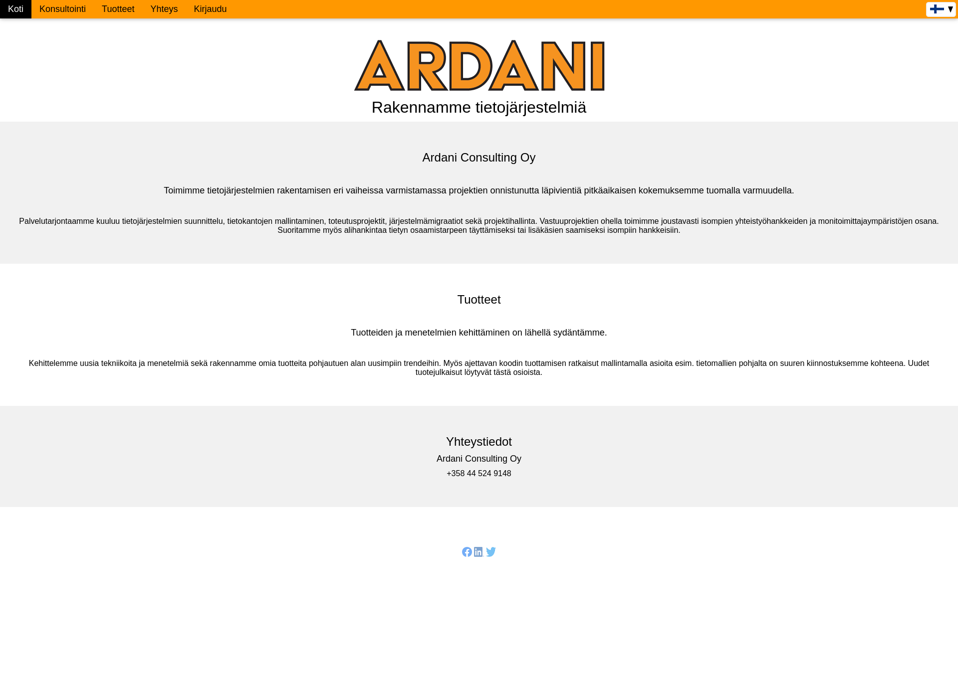 Skärmdump för ardani.fi