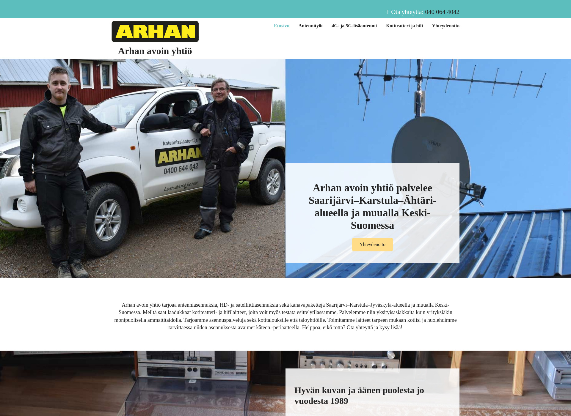 Screenshot for arhan.fi