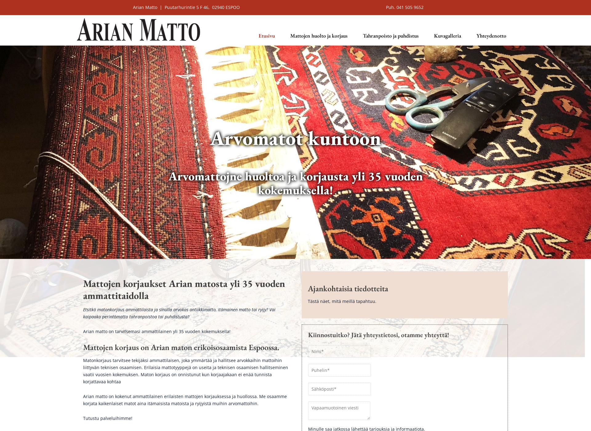 Screenshot for arianmatto.fi