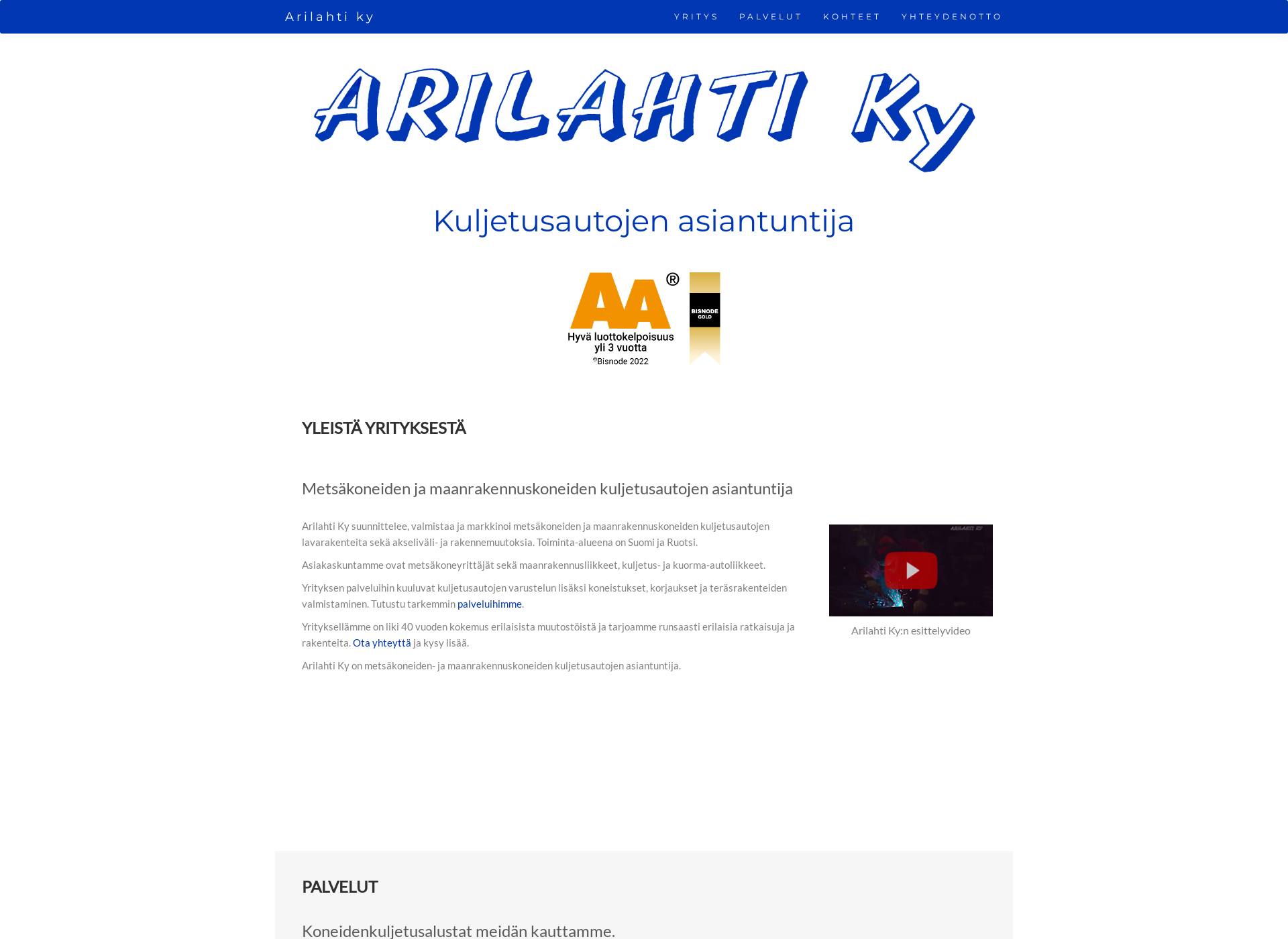 Näyttökuva arilahtiky.fi