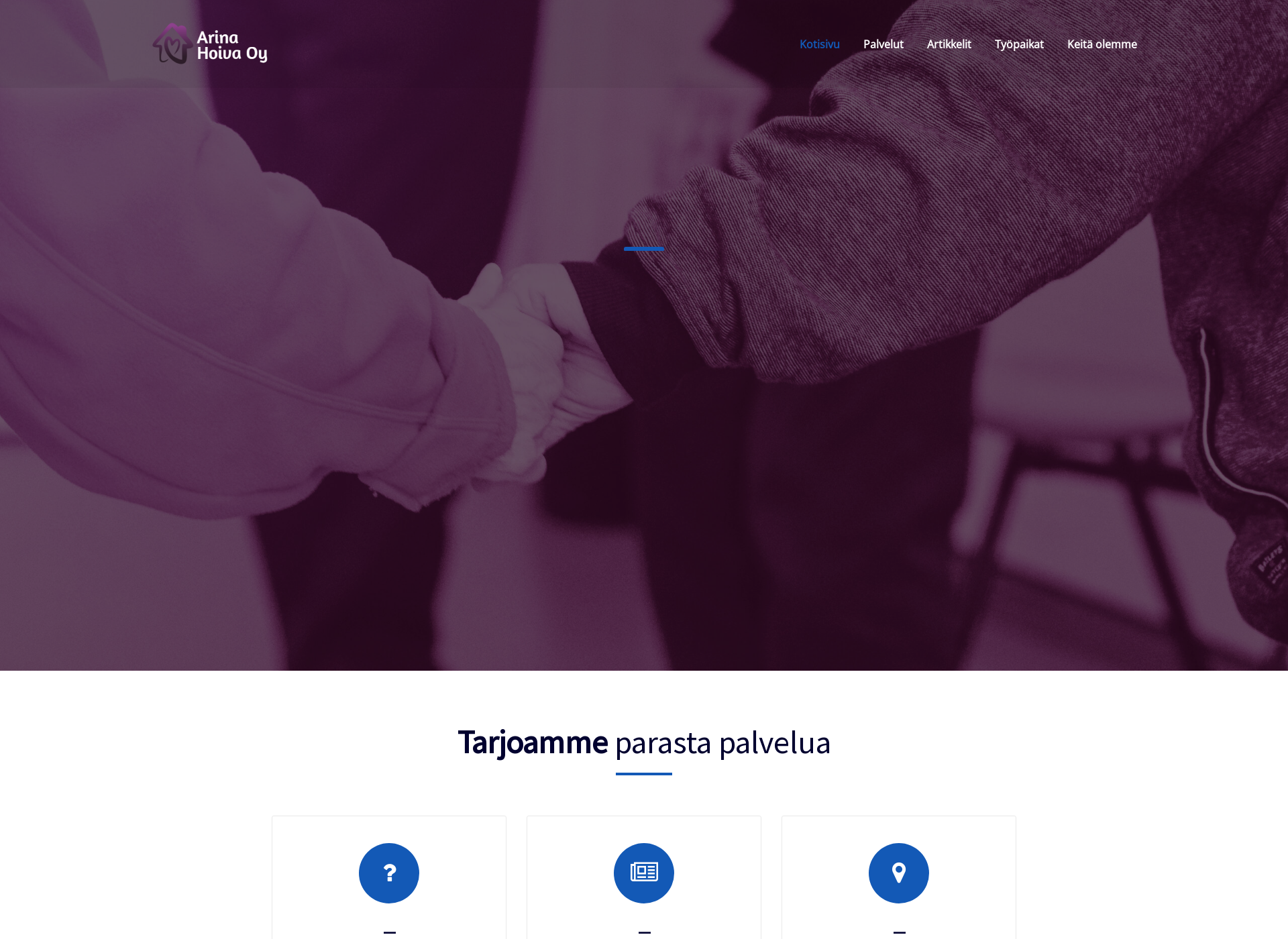 Screenshot for arinahoiva.fi