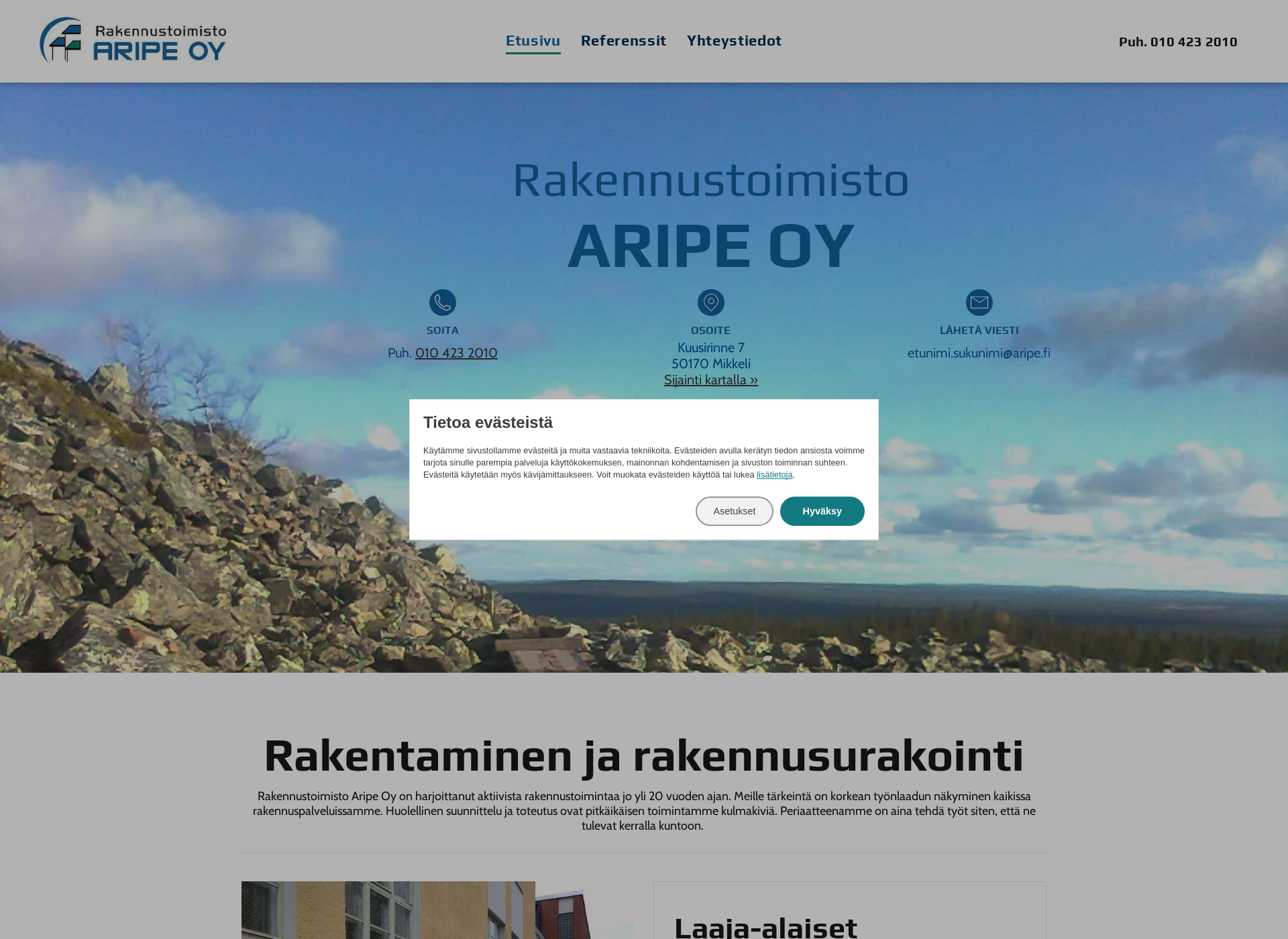 Screenshot for aripe.fi
