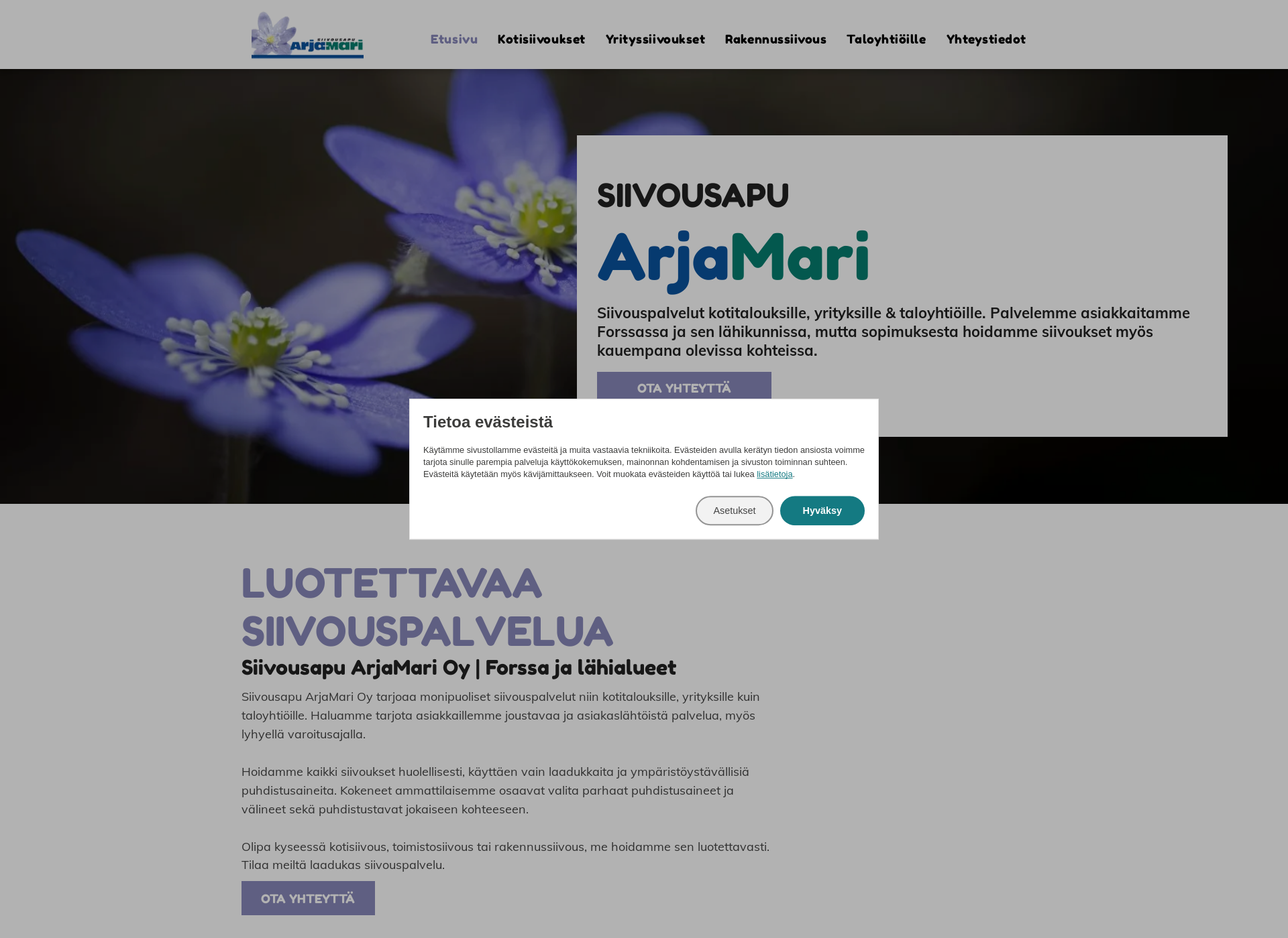 Screenshot for arjamari.fi