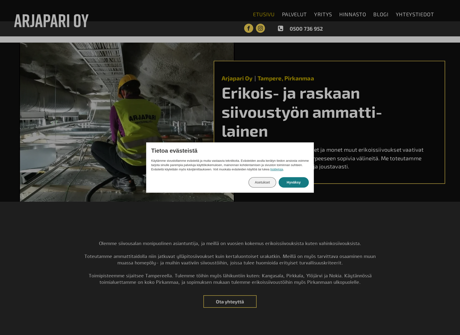 Screenshot for arjaparisiivous.fi