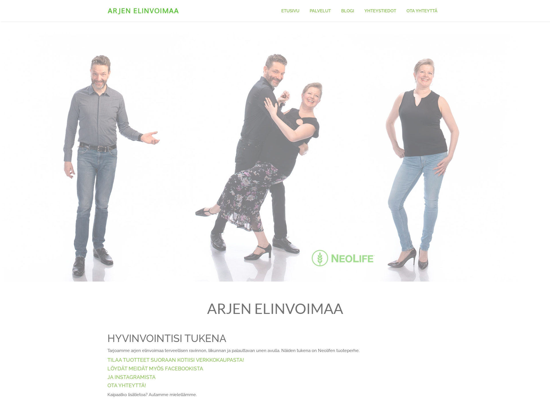 Screenshot for arjenelinvoimaa.fi