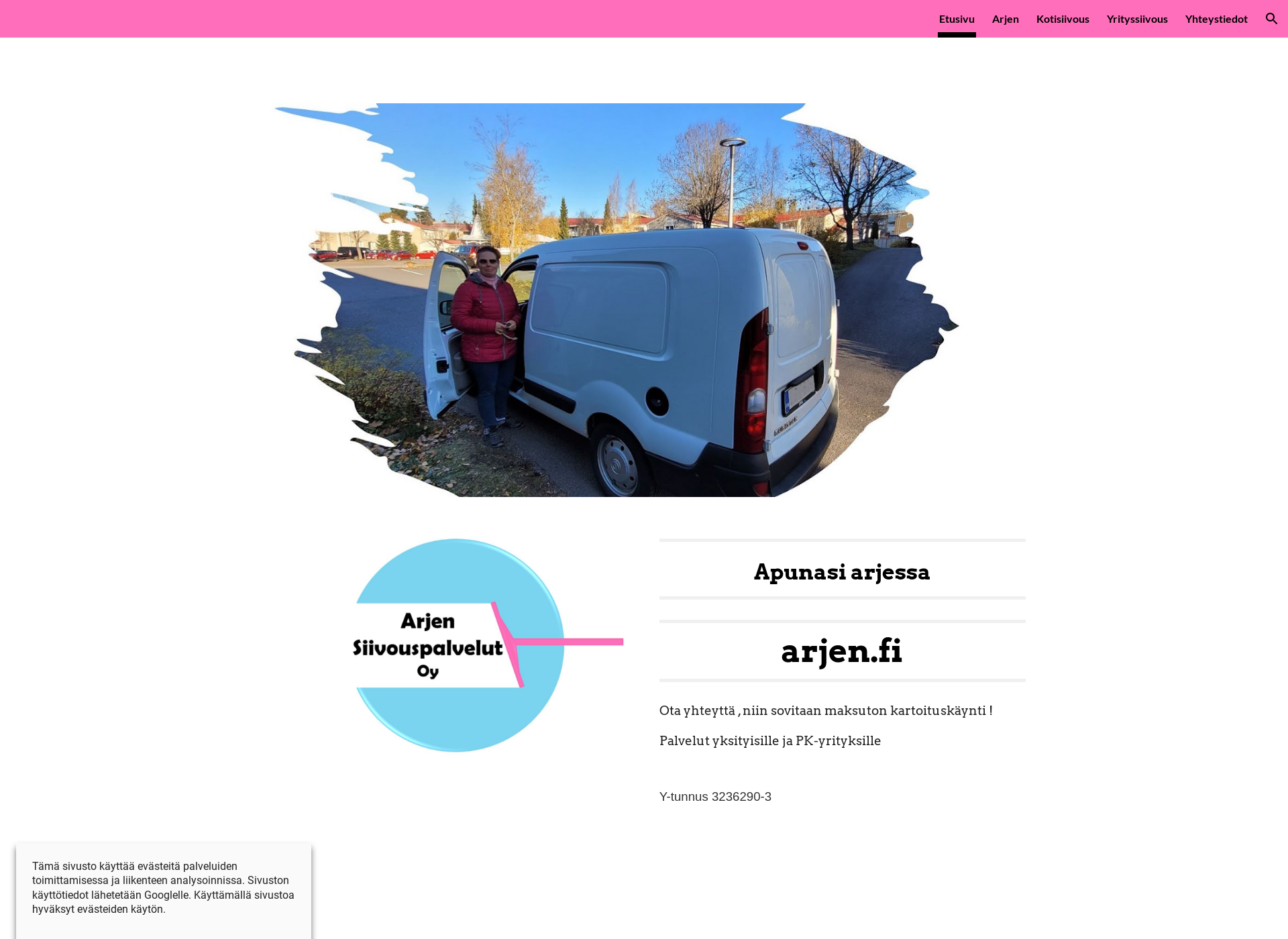 Screenshot for arjensiivouspalvelut.fi