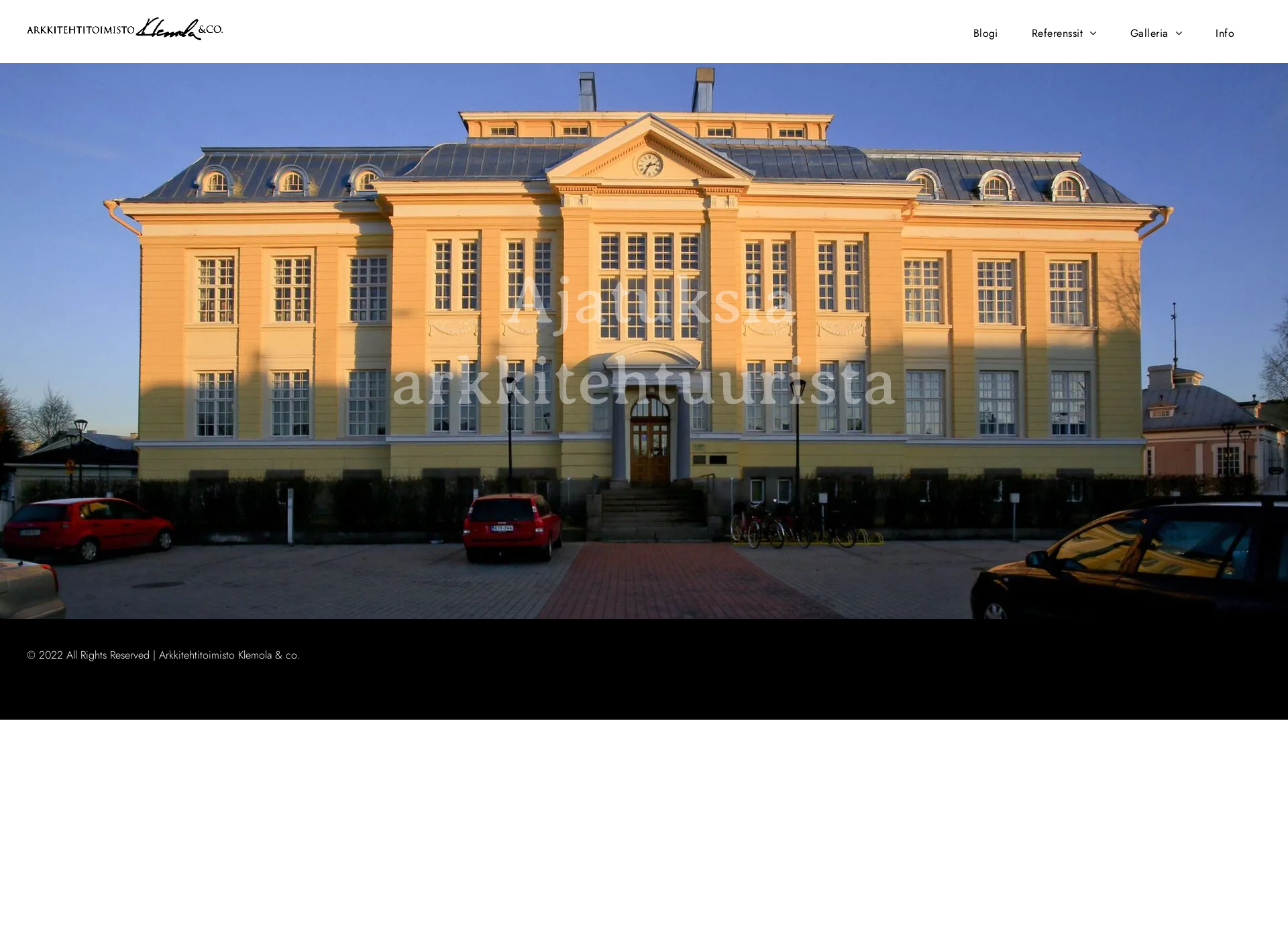 Skärmdump för ark-klemola.fi