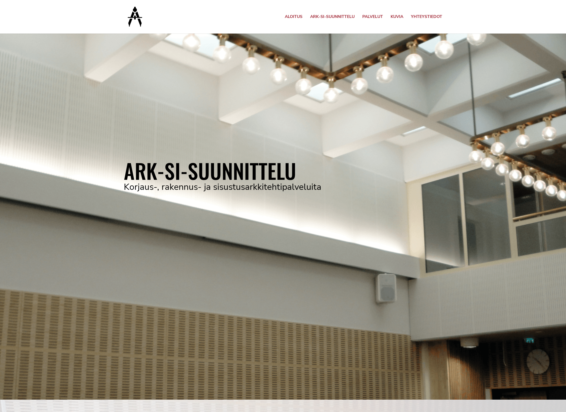 Skärmdump för ark-si-suunnittelu.fi
