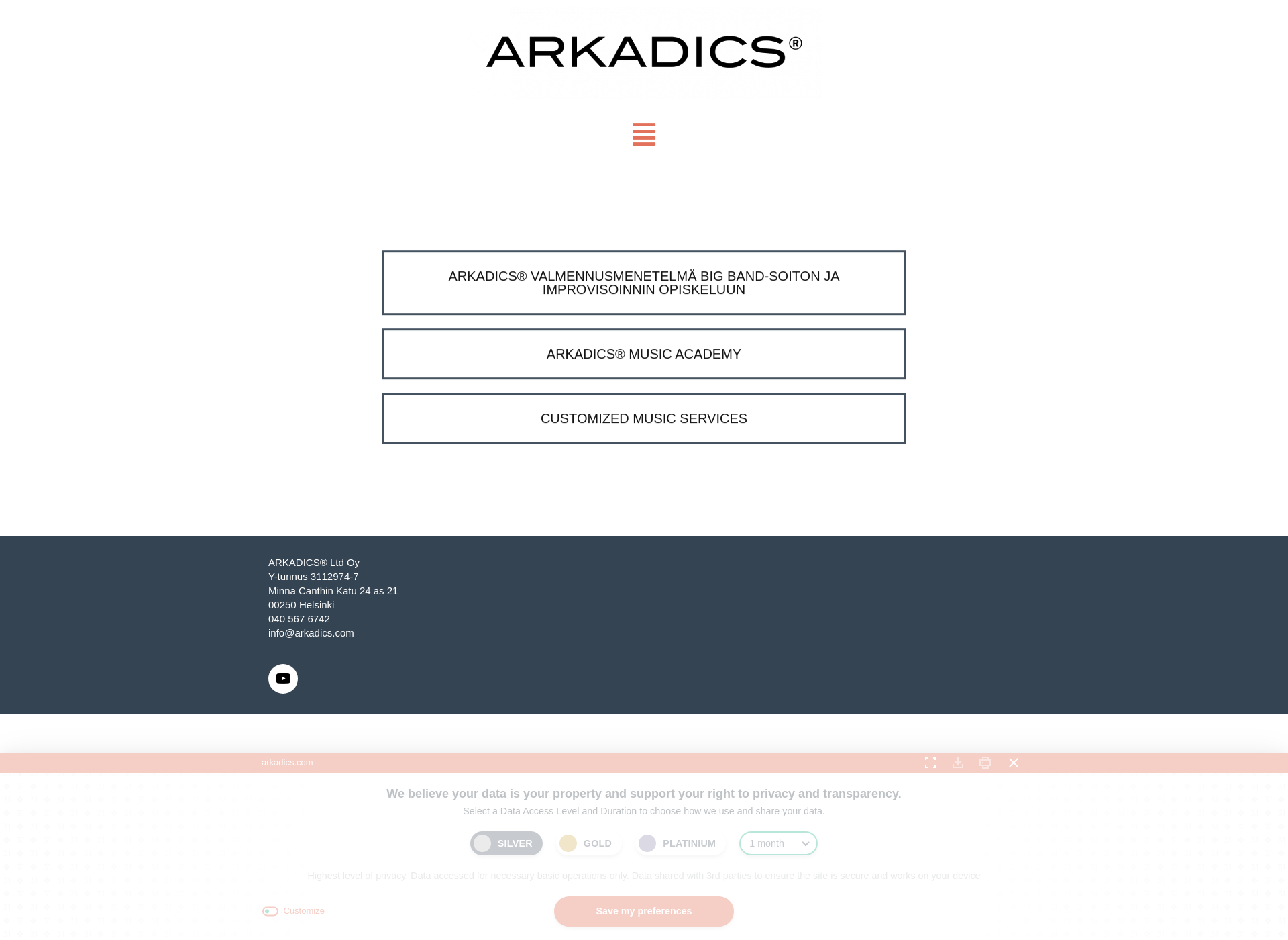 Screenshot for arkadics.com