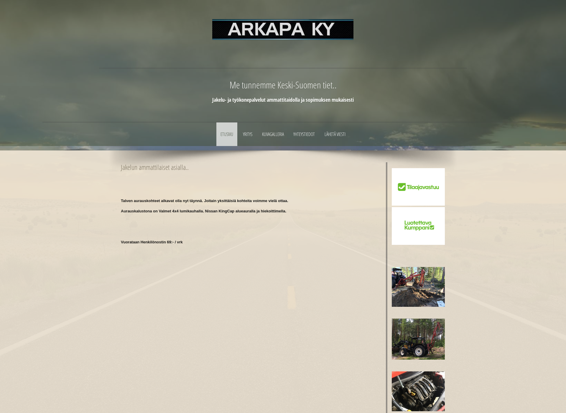 Skärmdump för arkapa.fi