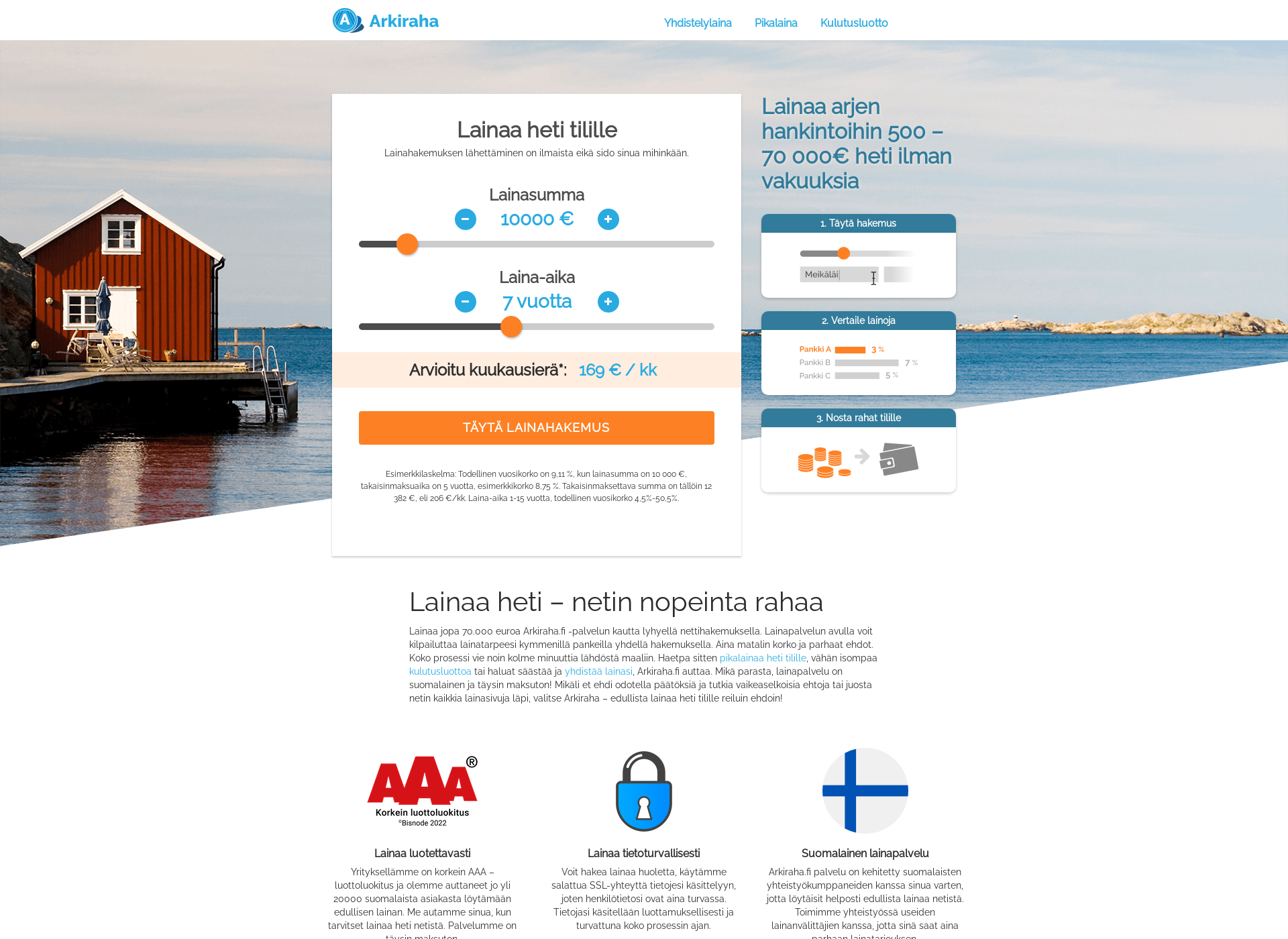 Screenshot for arkiraha.fi