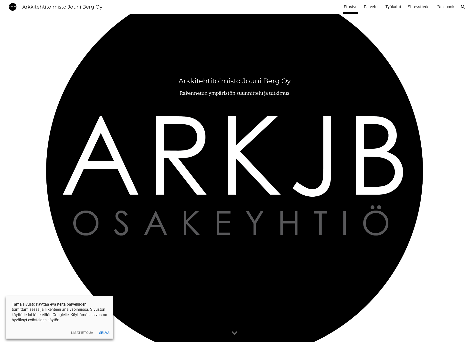 Skärmdump för arkjb.fi