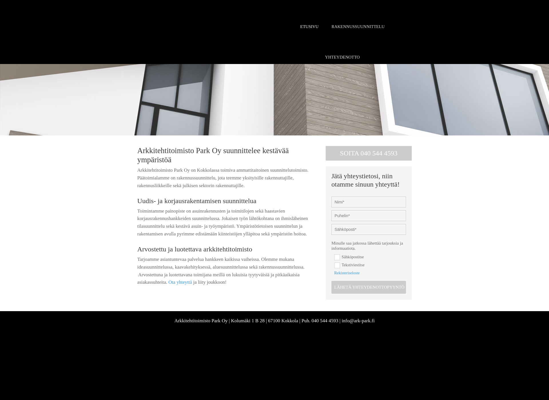 Screenshot for arkkitehtitoimistokokkola.fi