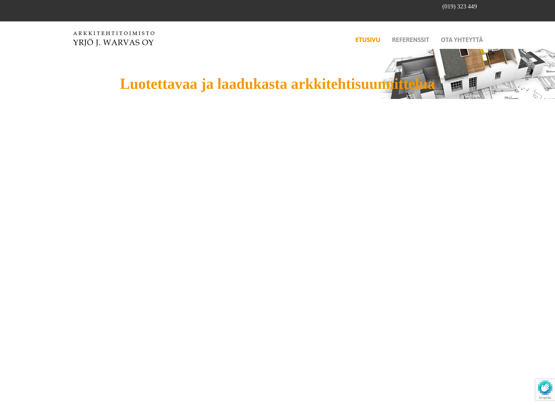 Skärmdump för arkkitehtitoimistowarvas.fi
