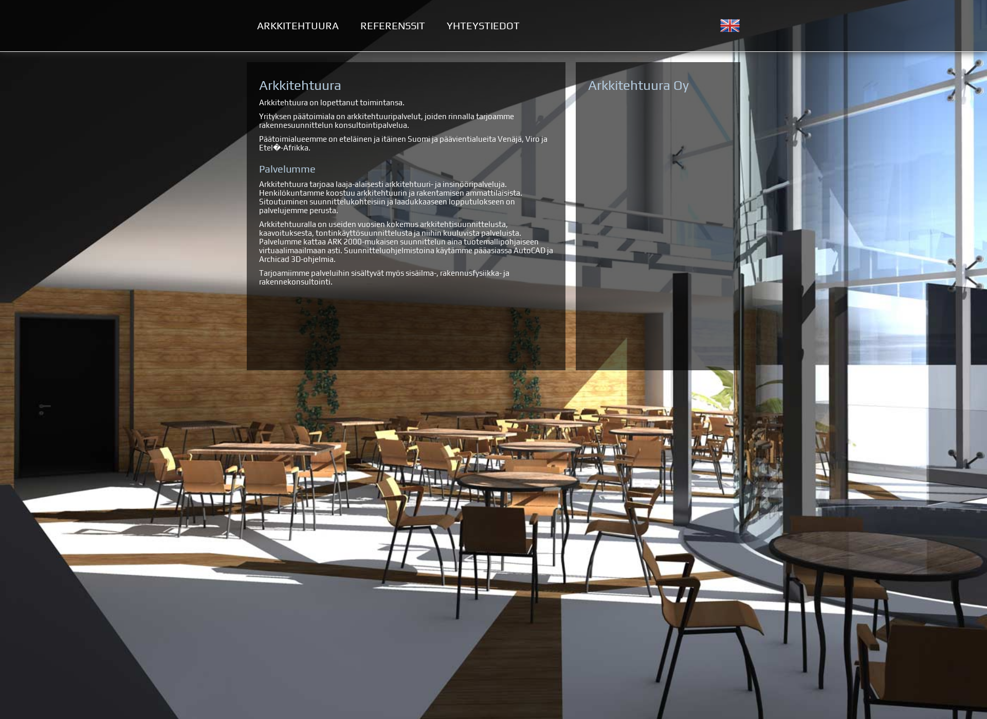 Skärmdump för arkkitehtuura.fi
