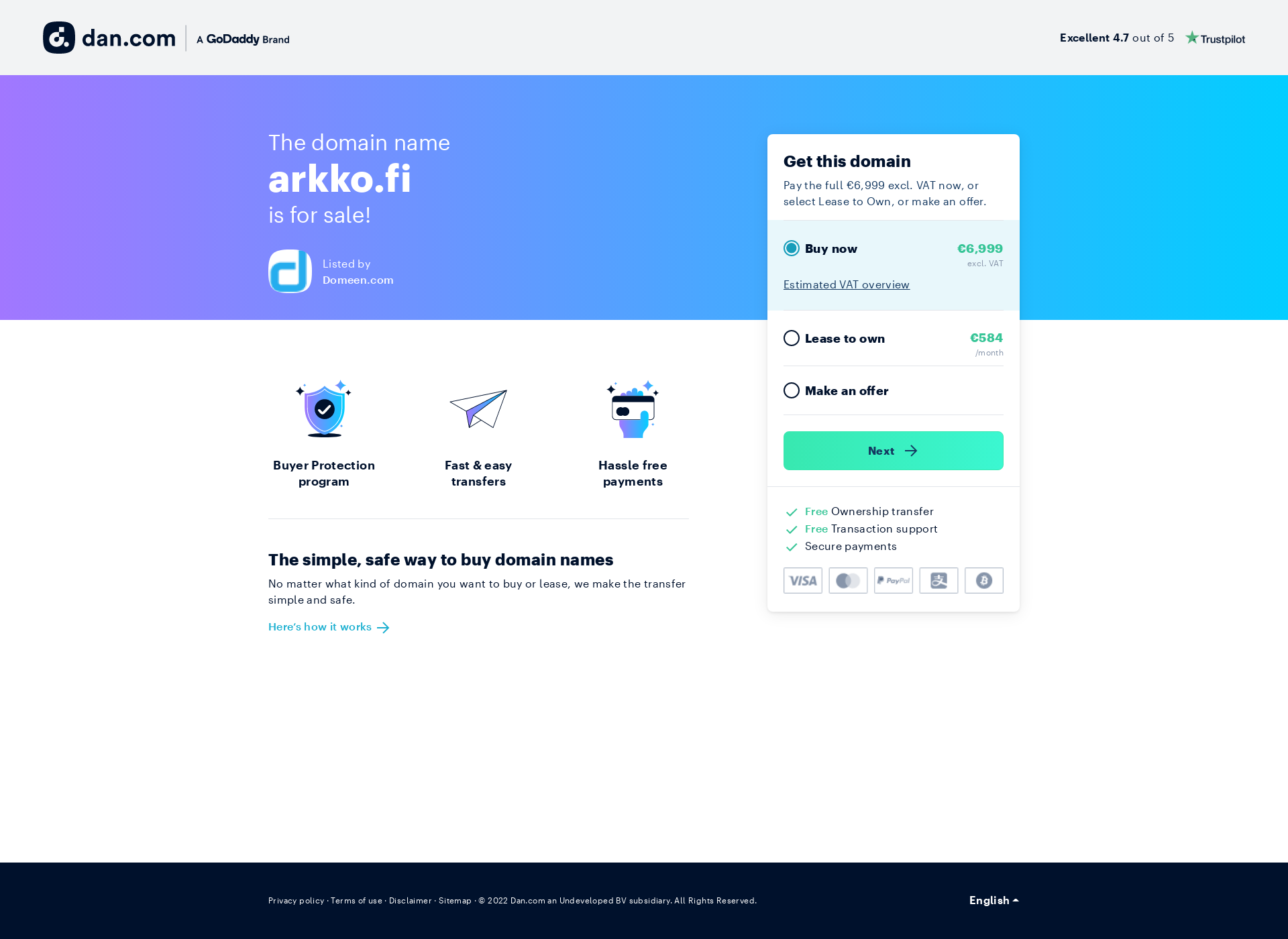 Screenshot for arkko.fi