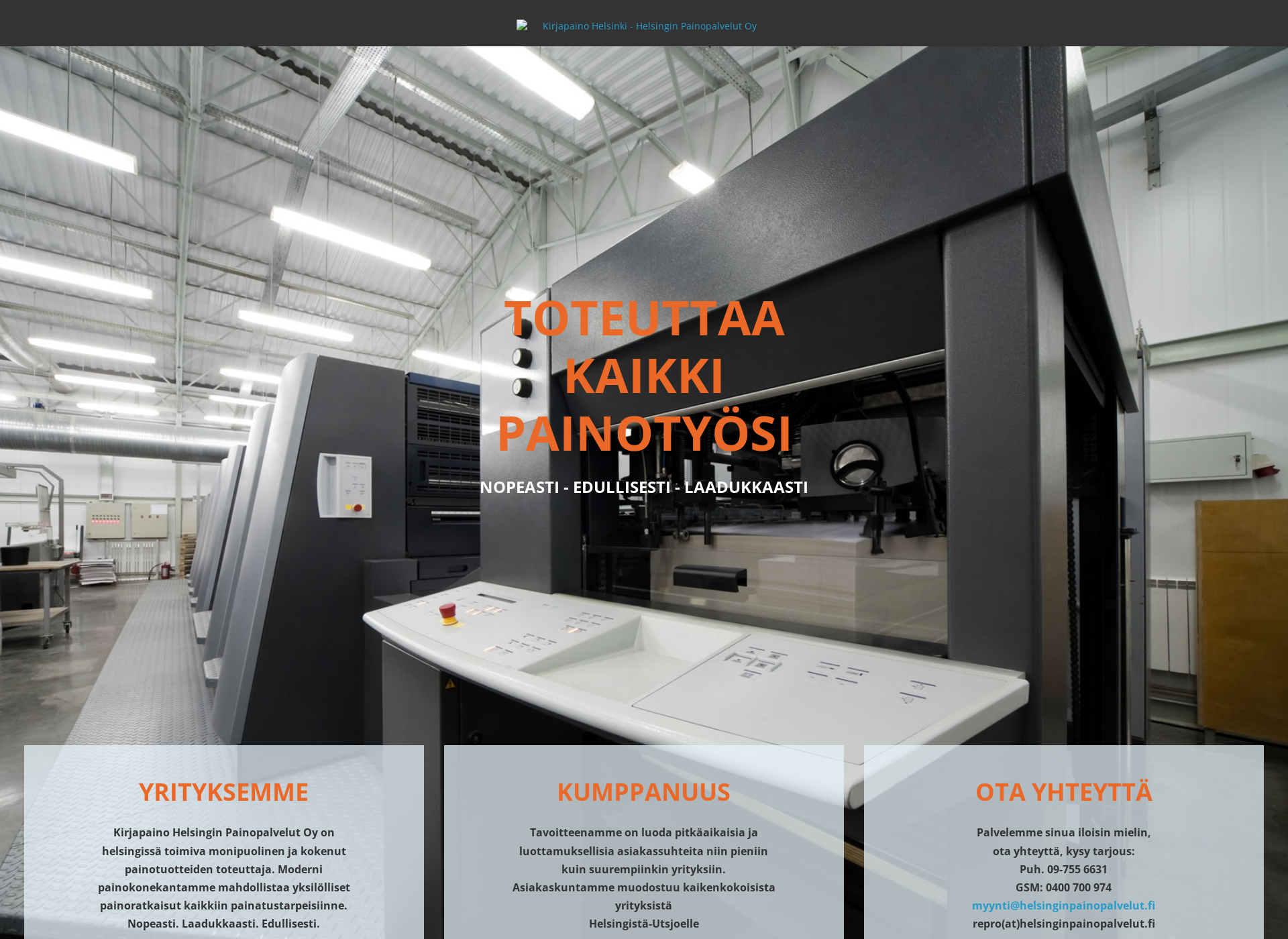 Screenshot for armani-mainos.fi