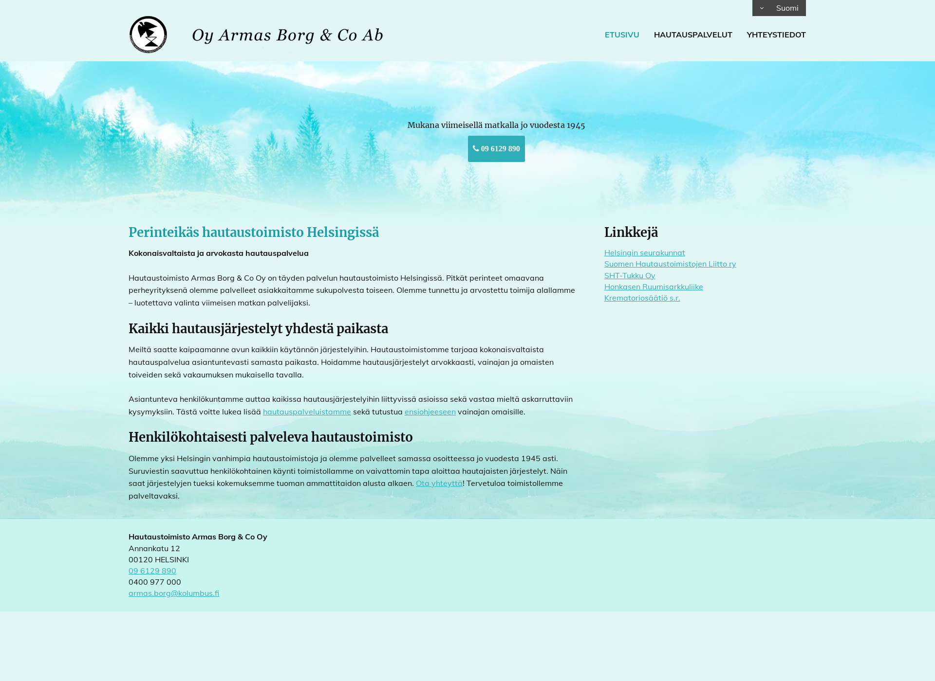 Screenshot for armasborg.fi