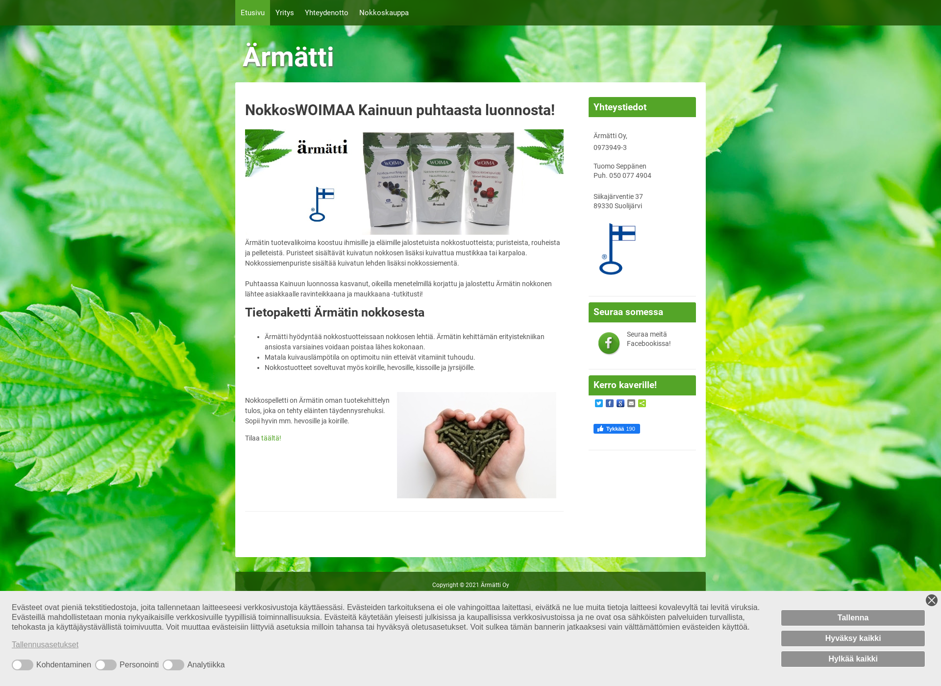 Screenshot for armatti.fi