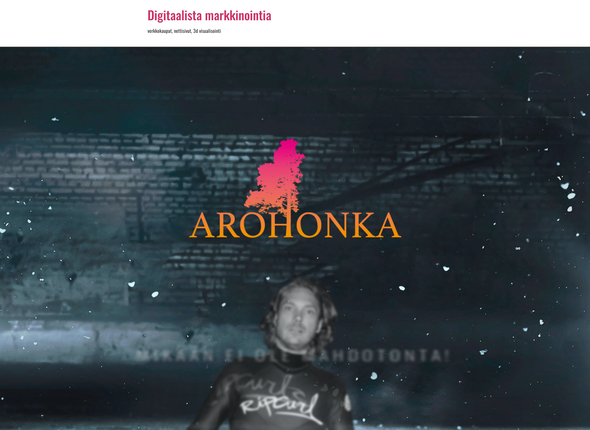 Skärmdump för arohonka.fi