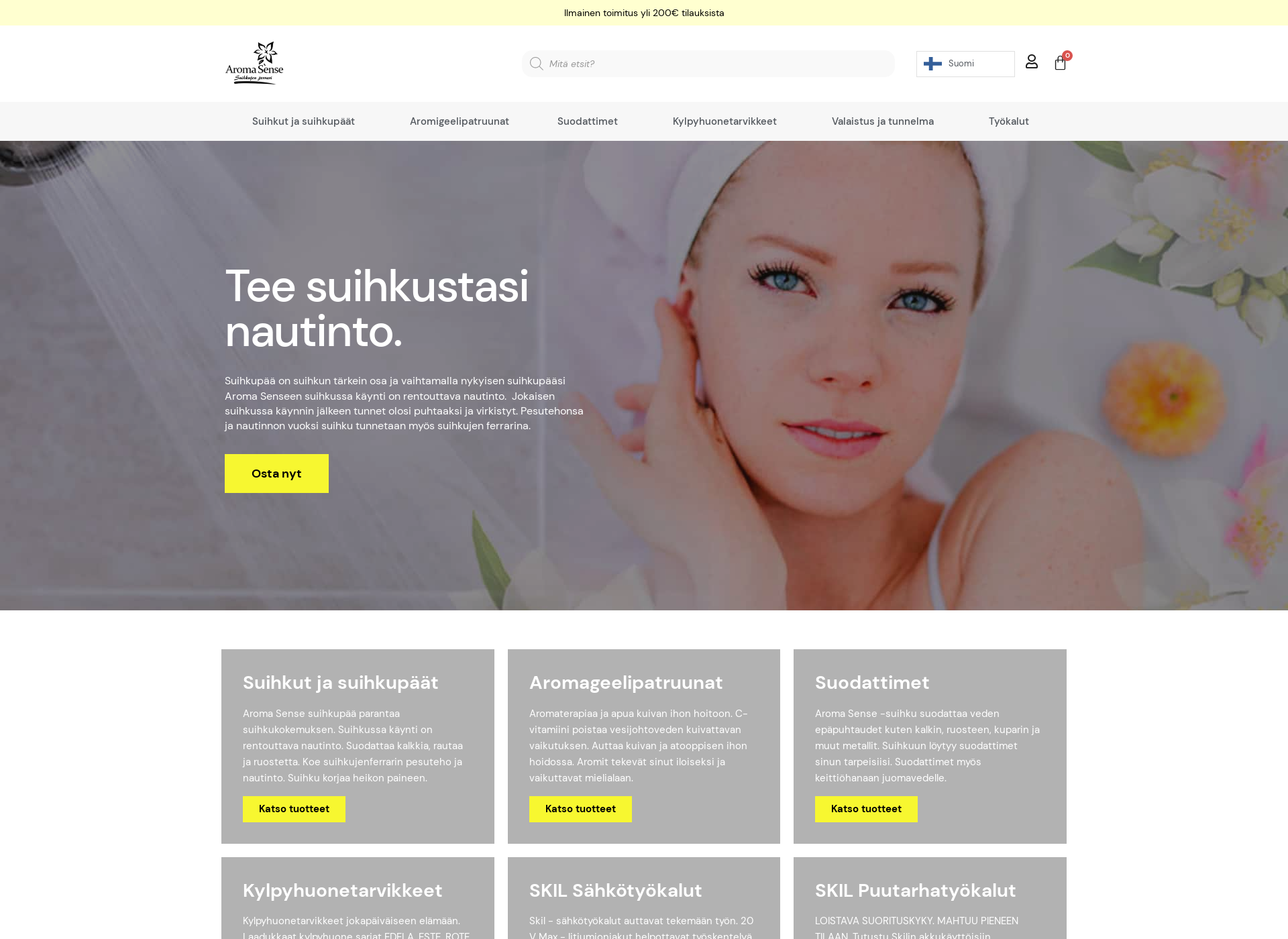 Screenshot for aromasense.fi