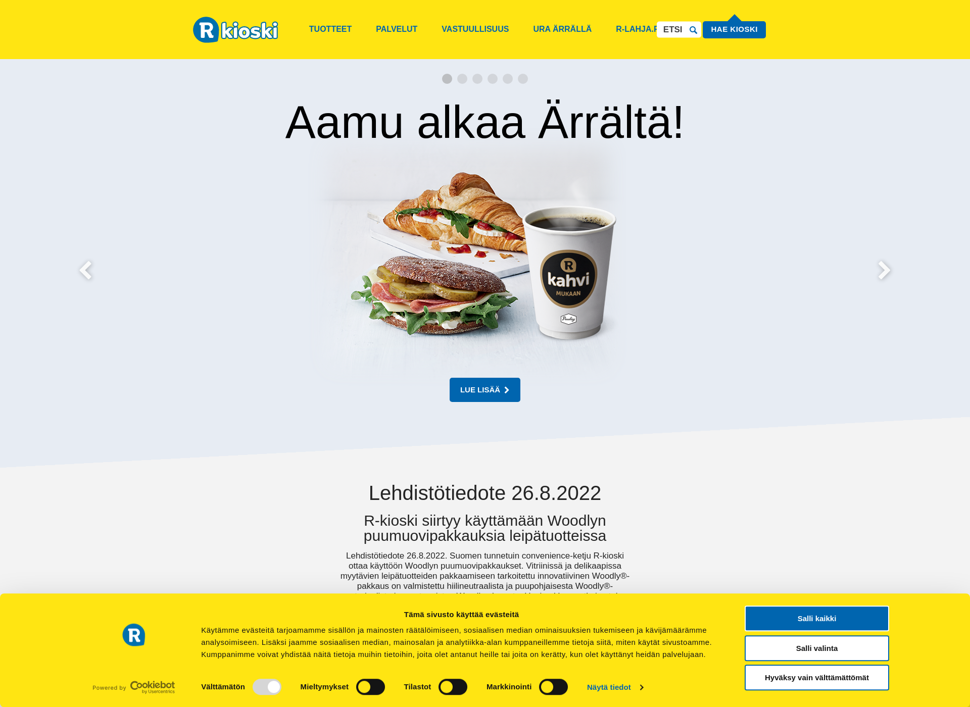 Skärmdump för arrapuoti.fi