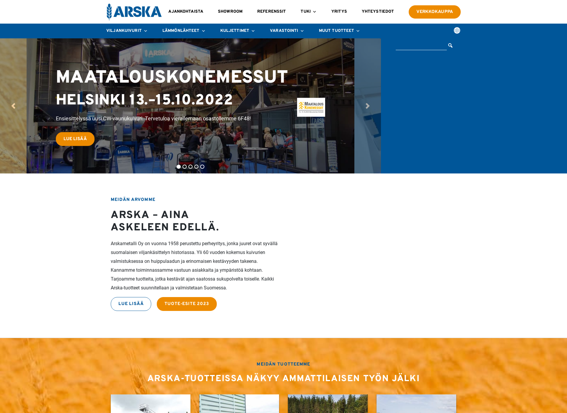 Screenshot for arskametalli.fi