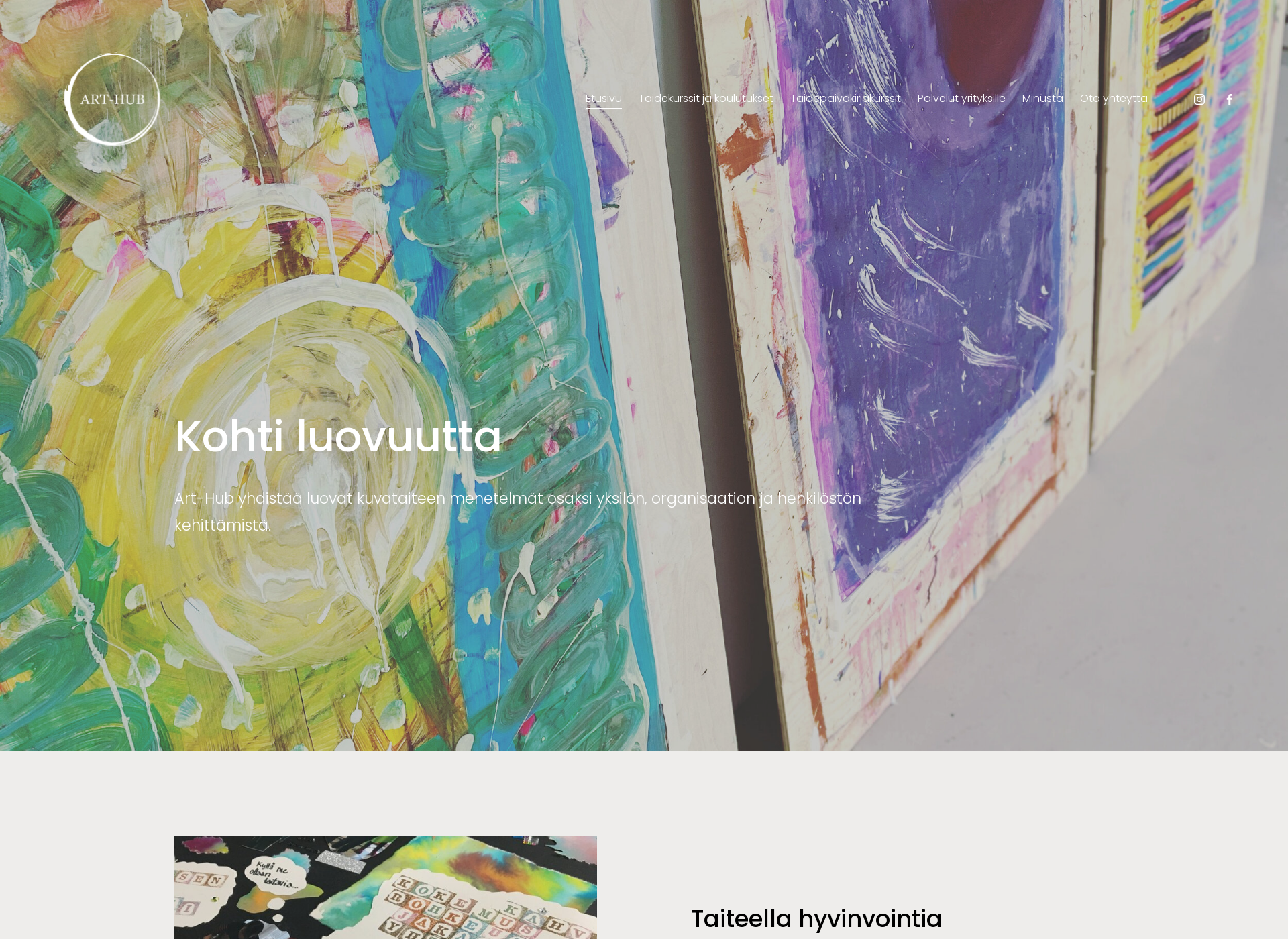 Näyttökuva art-hub.fi