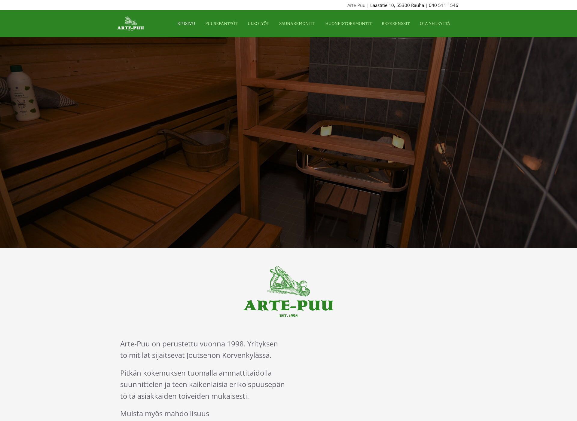 Screenshot for arte-puu.fi