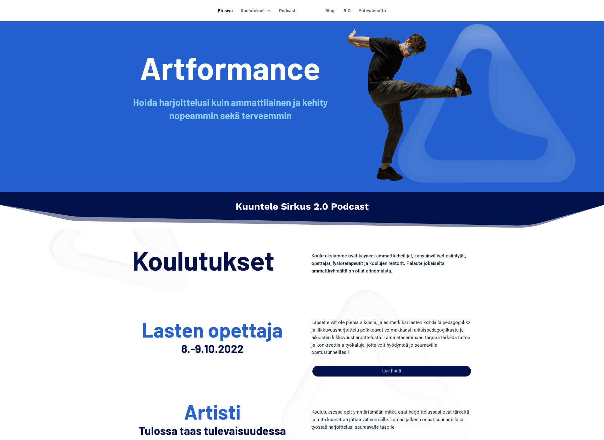 Screenshot for artformance.fi