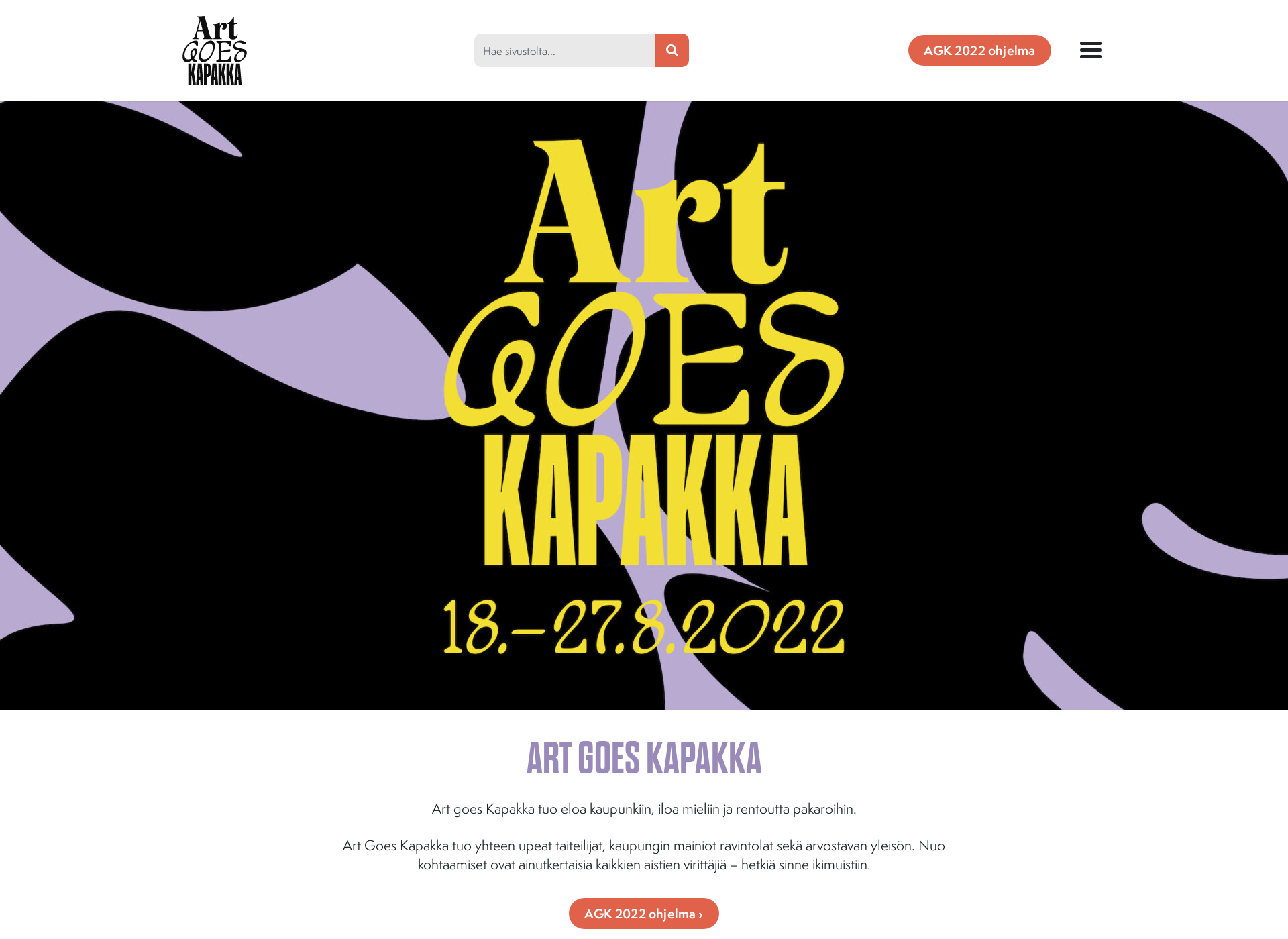 Screenshot for artgoeskapakka.fi