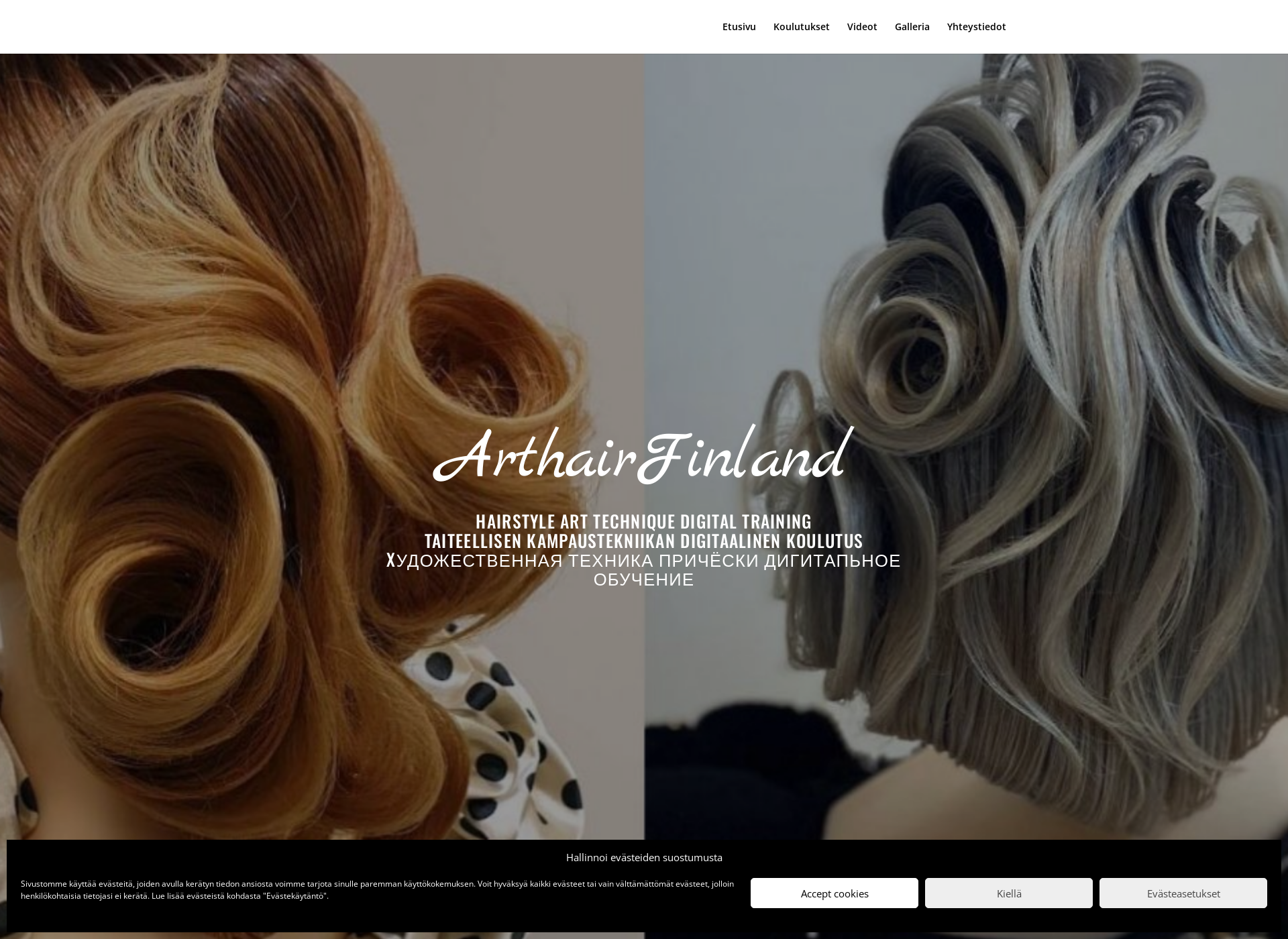 Skärmdump för arthairfinland.fi