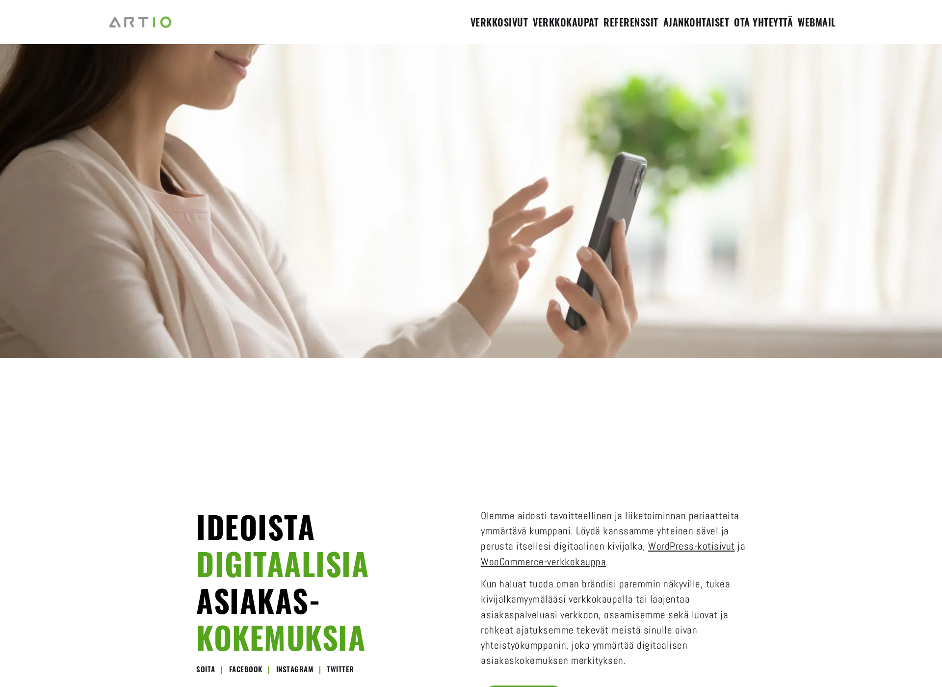 Screenshot for artio.fi
