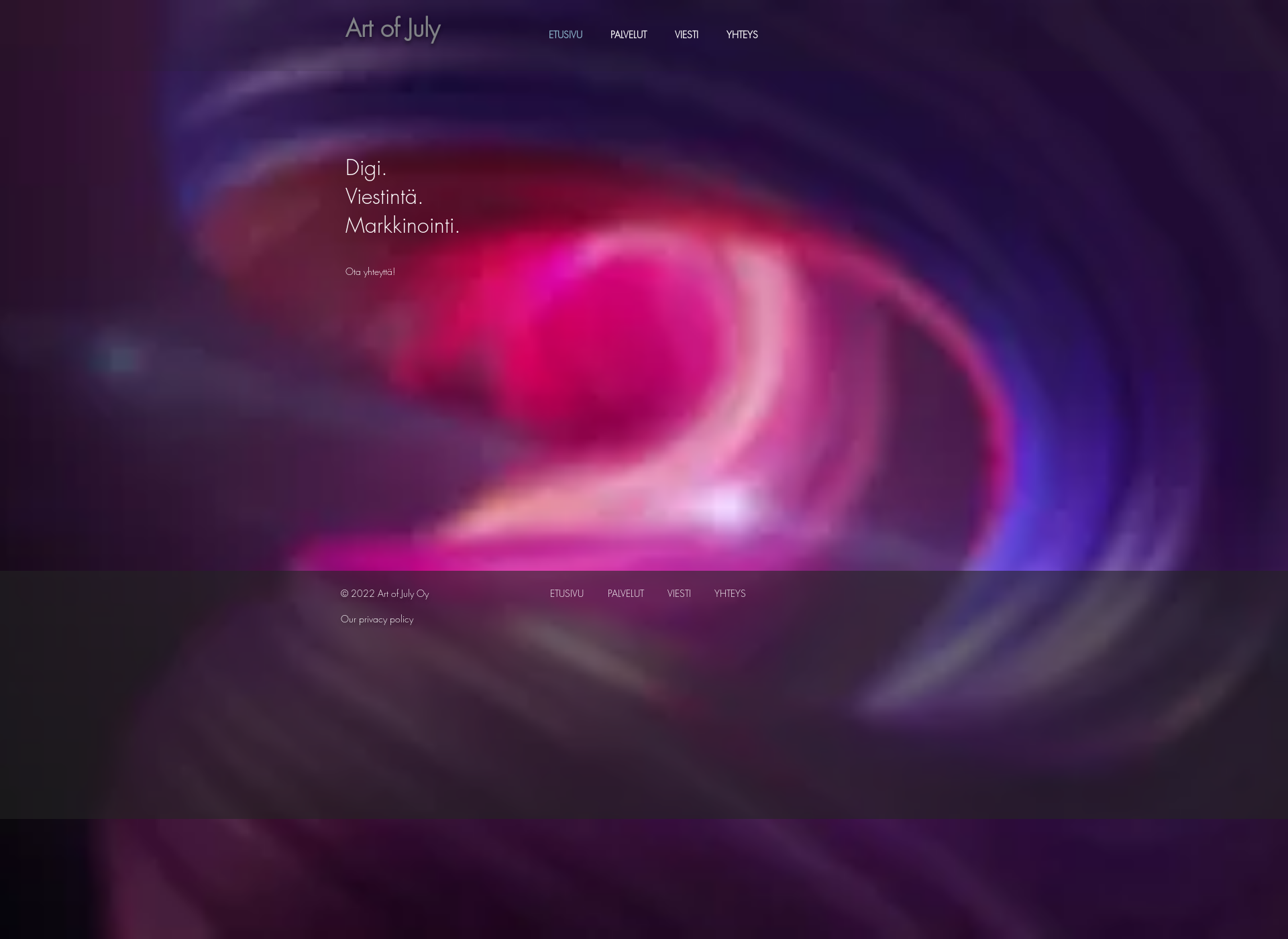 Screenshot for artofjuly.fi