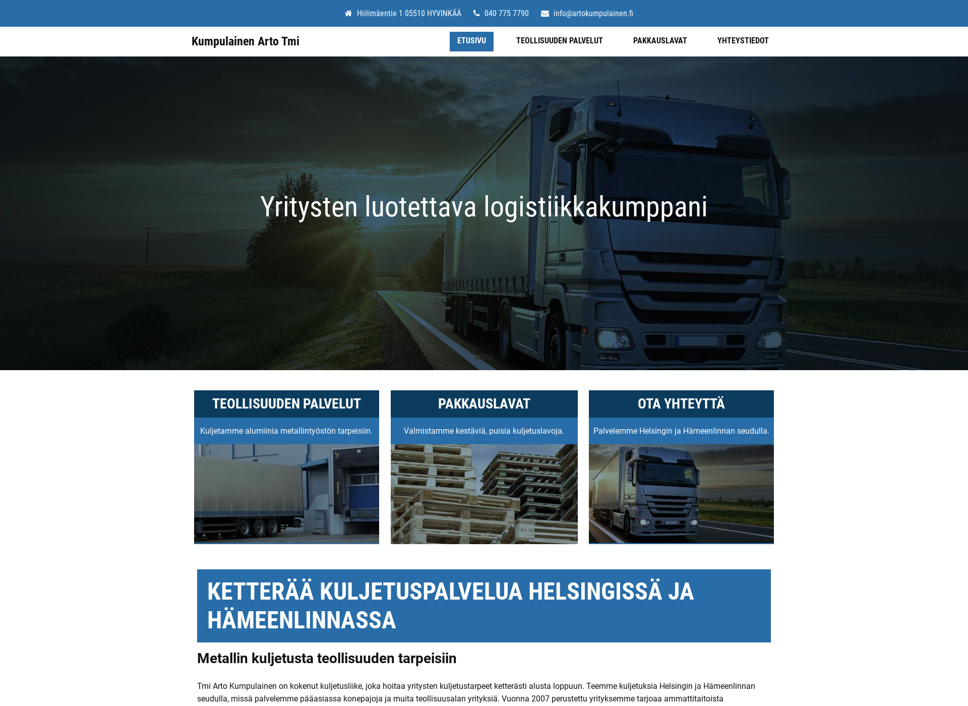 Screenshot for artokumpulainen.fi
