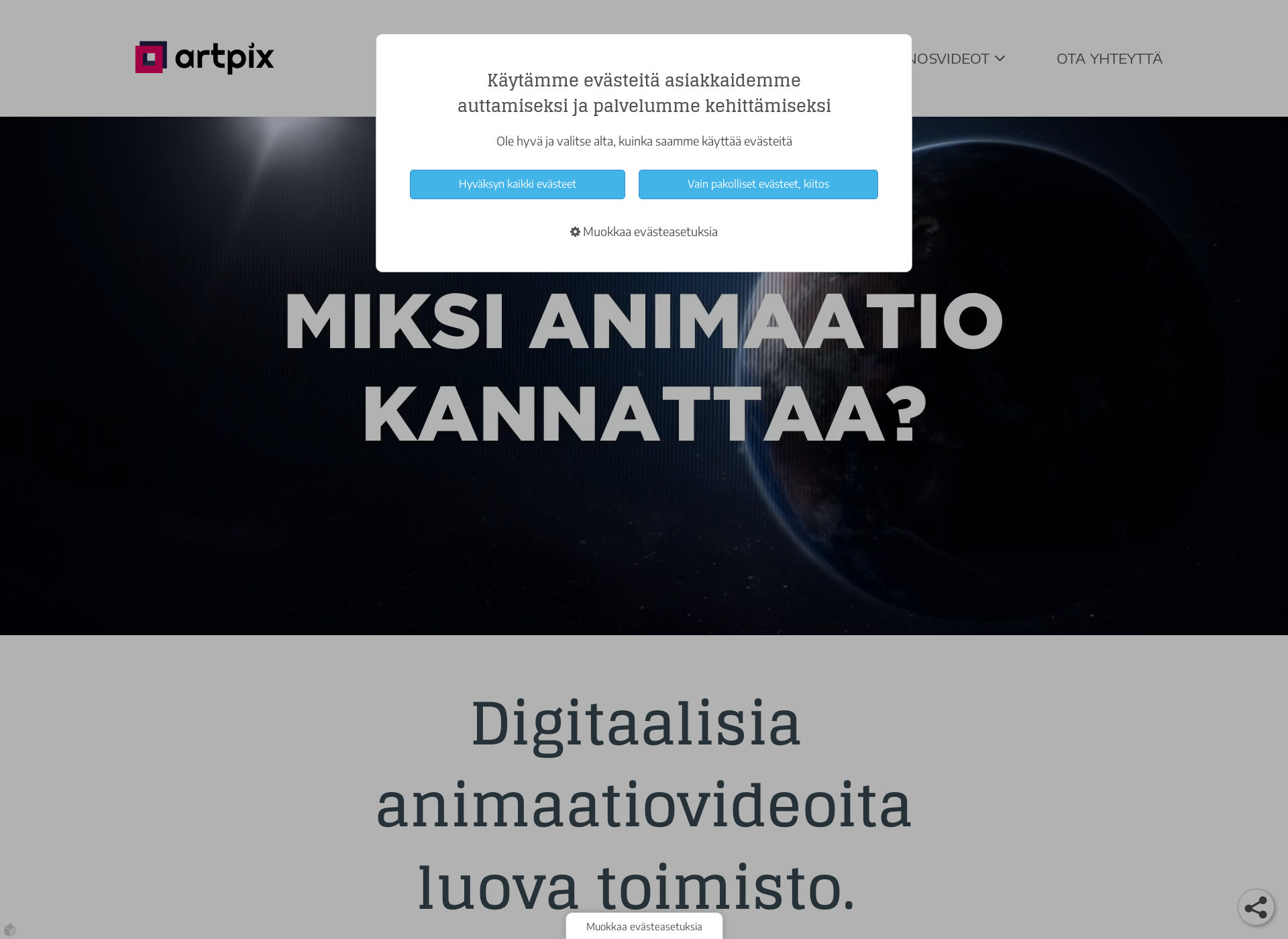 Skärmdump för artpix.fi