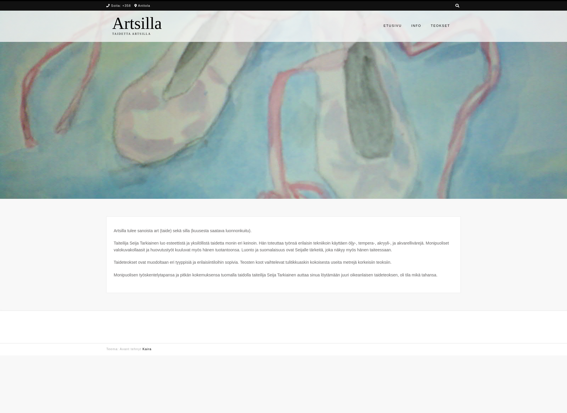 Screenshot for artsilla.fi